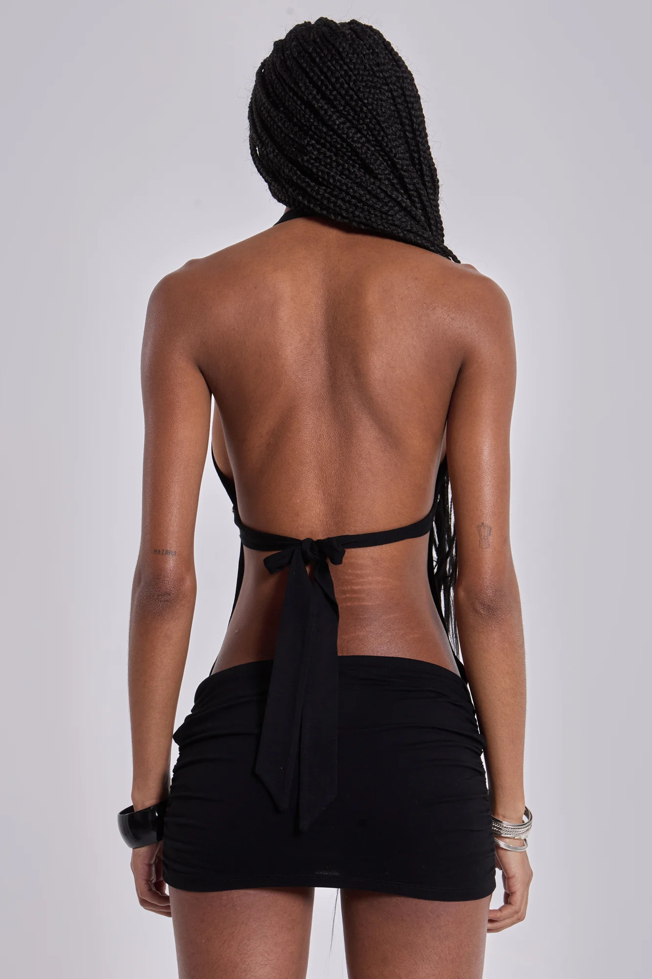 Anora Cut-Out Mini Dress in Black - Image 3