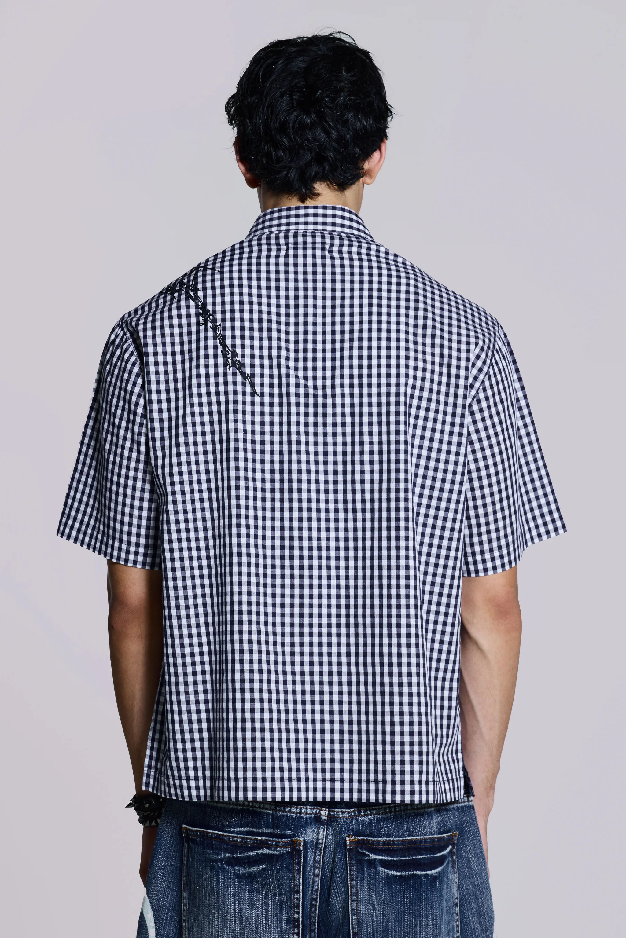 Blue Atom Checked Shirt - Image 5
