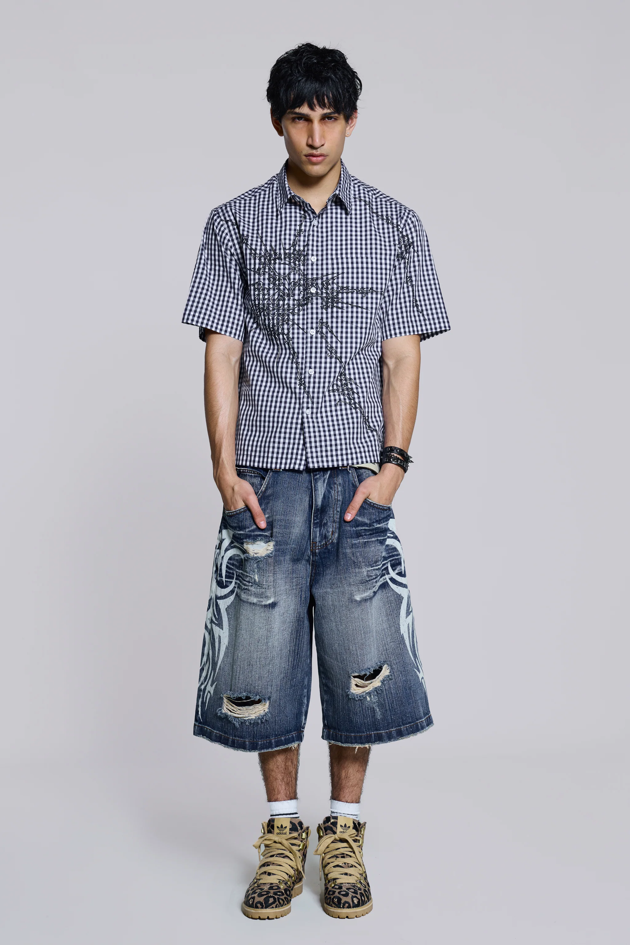 Blue Atom Checked Shirt - Image 7