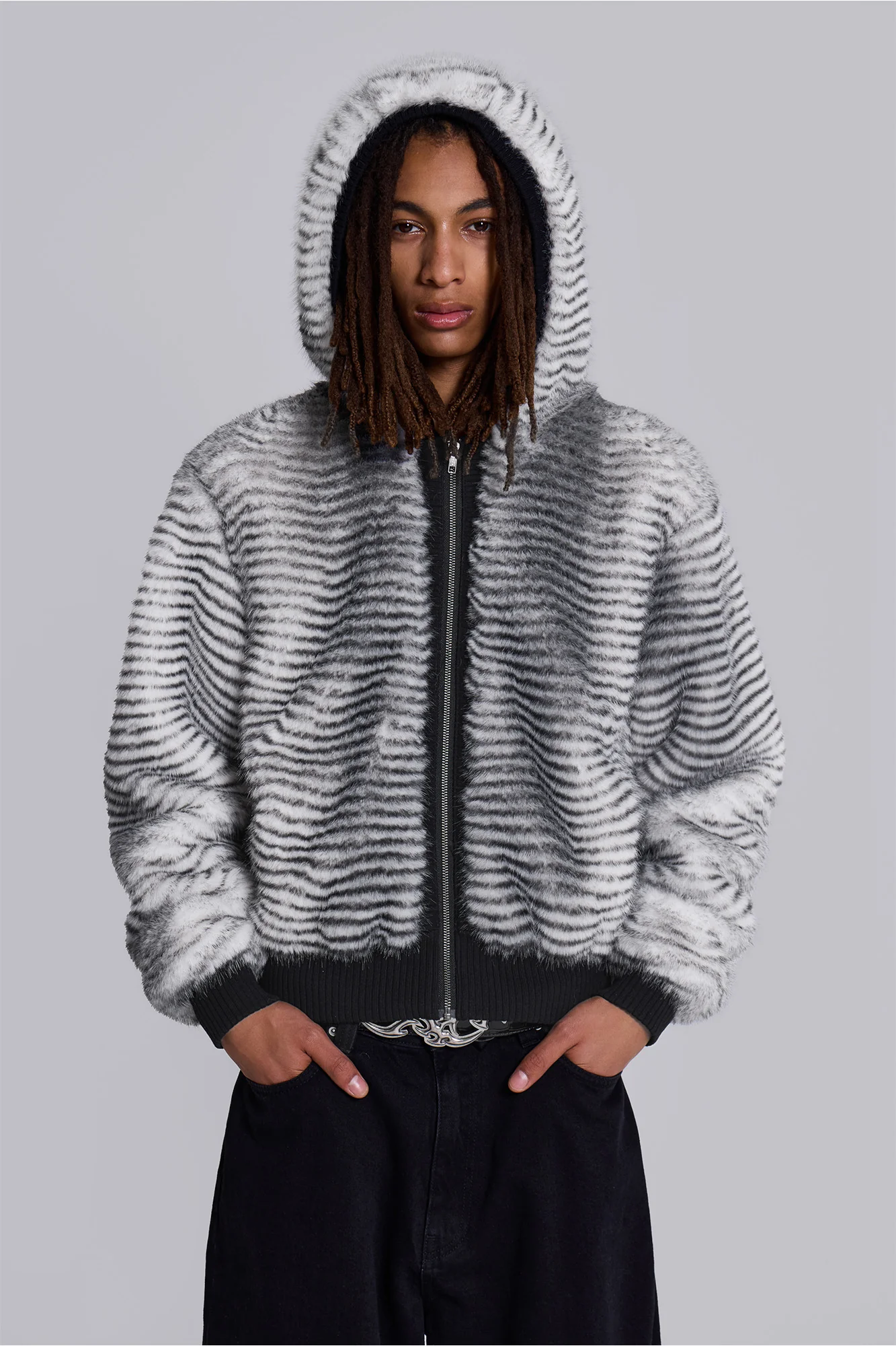 White Bear Faux Fur Jacket - Image 6