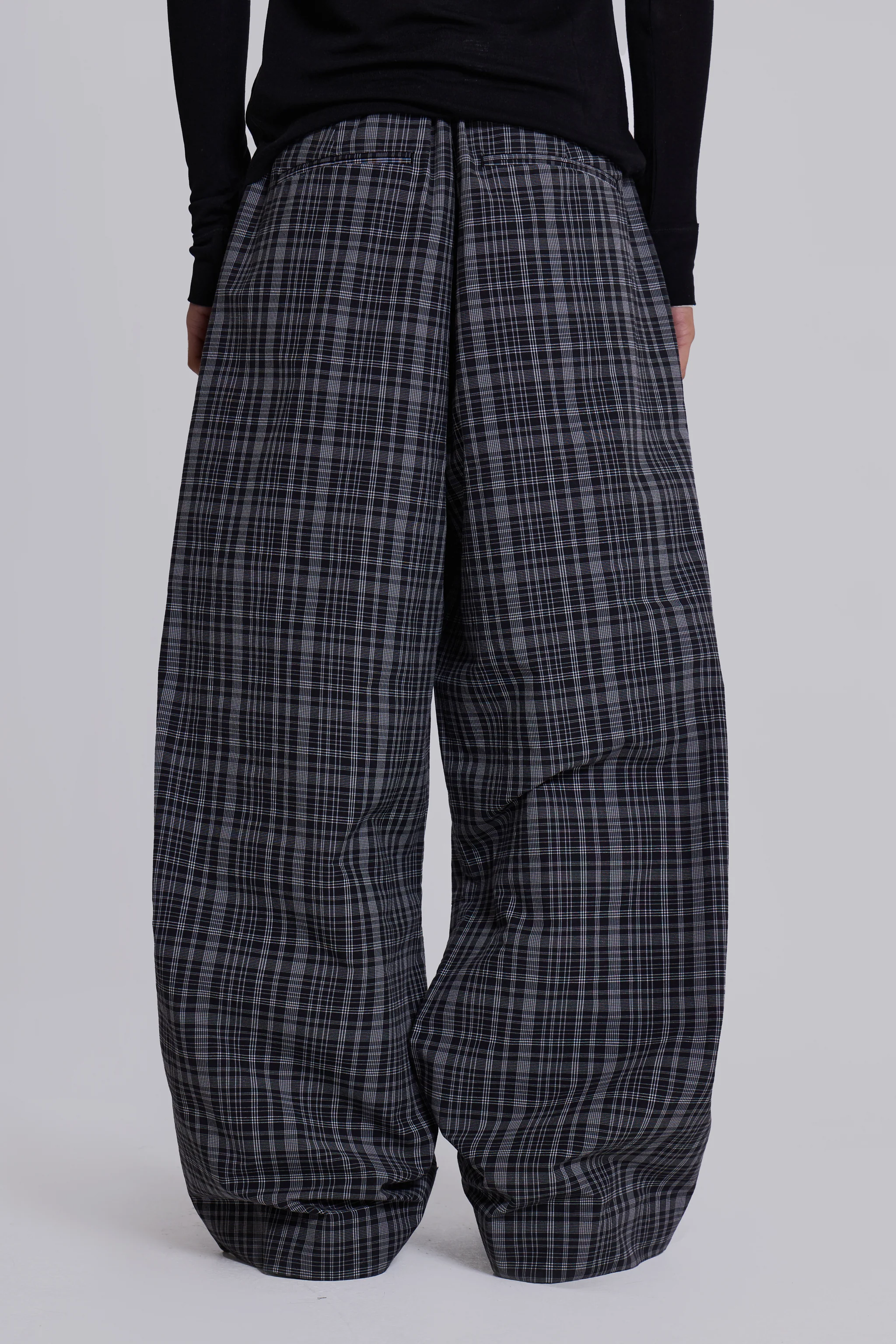 Black Check Goliath Suit Trousers - Image 3