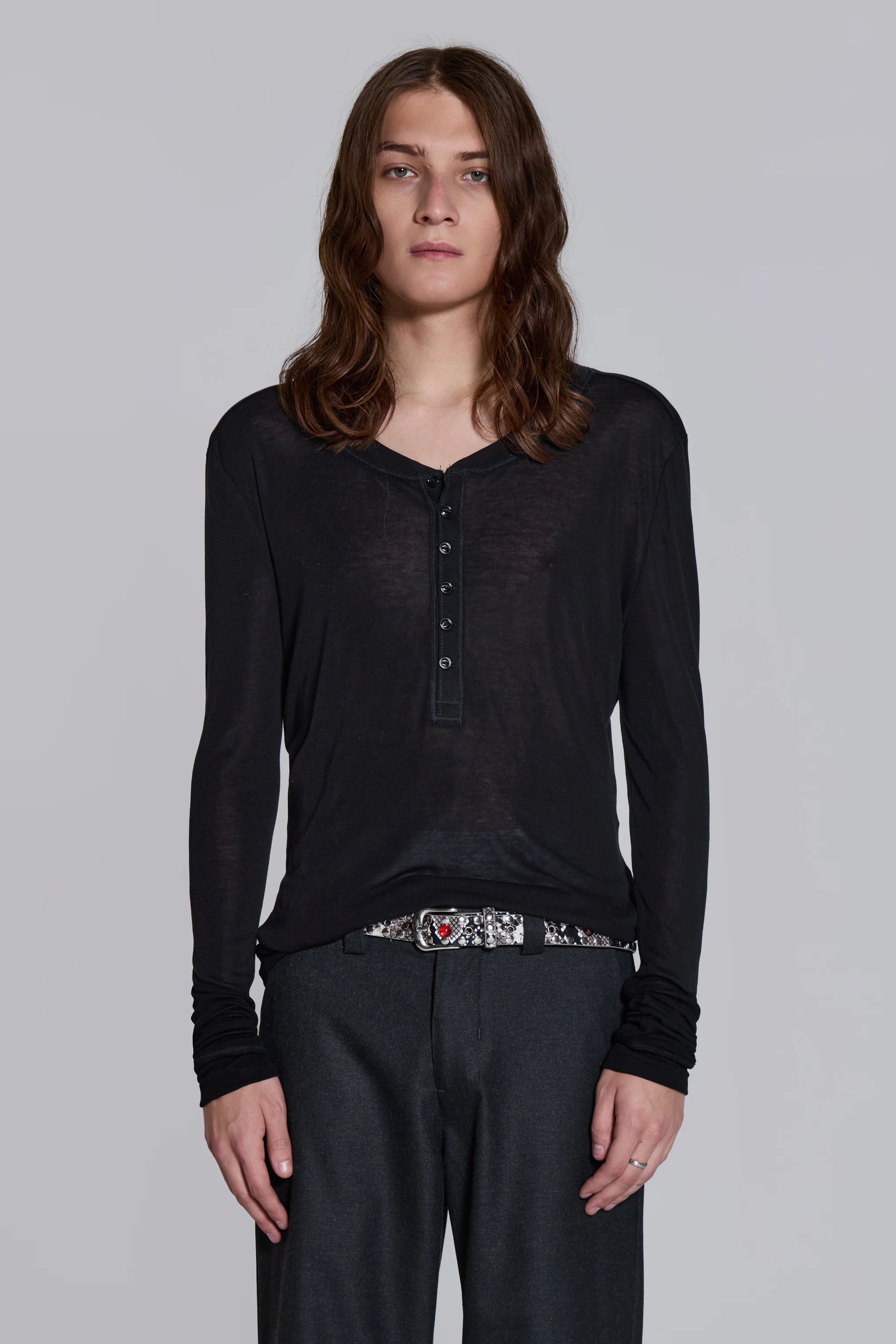 Black Haze Henley Top - Image 4