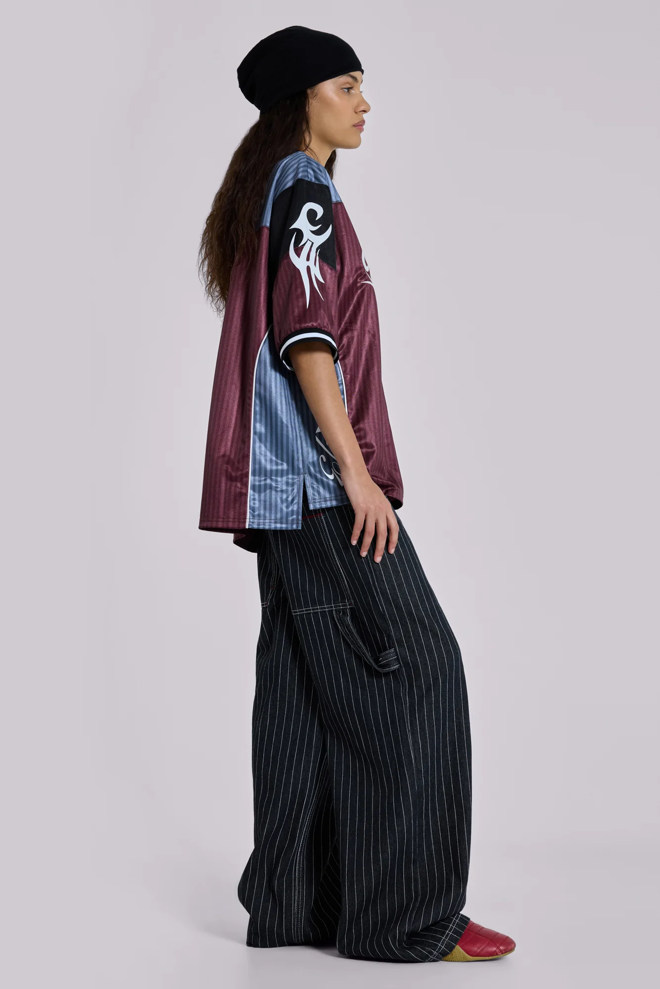 Black Ollie Pinstripe XL Colossus Jeans - Image 7