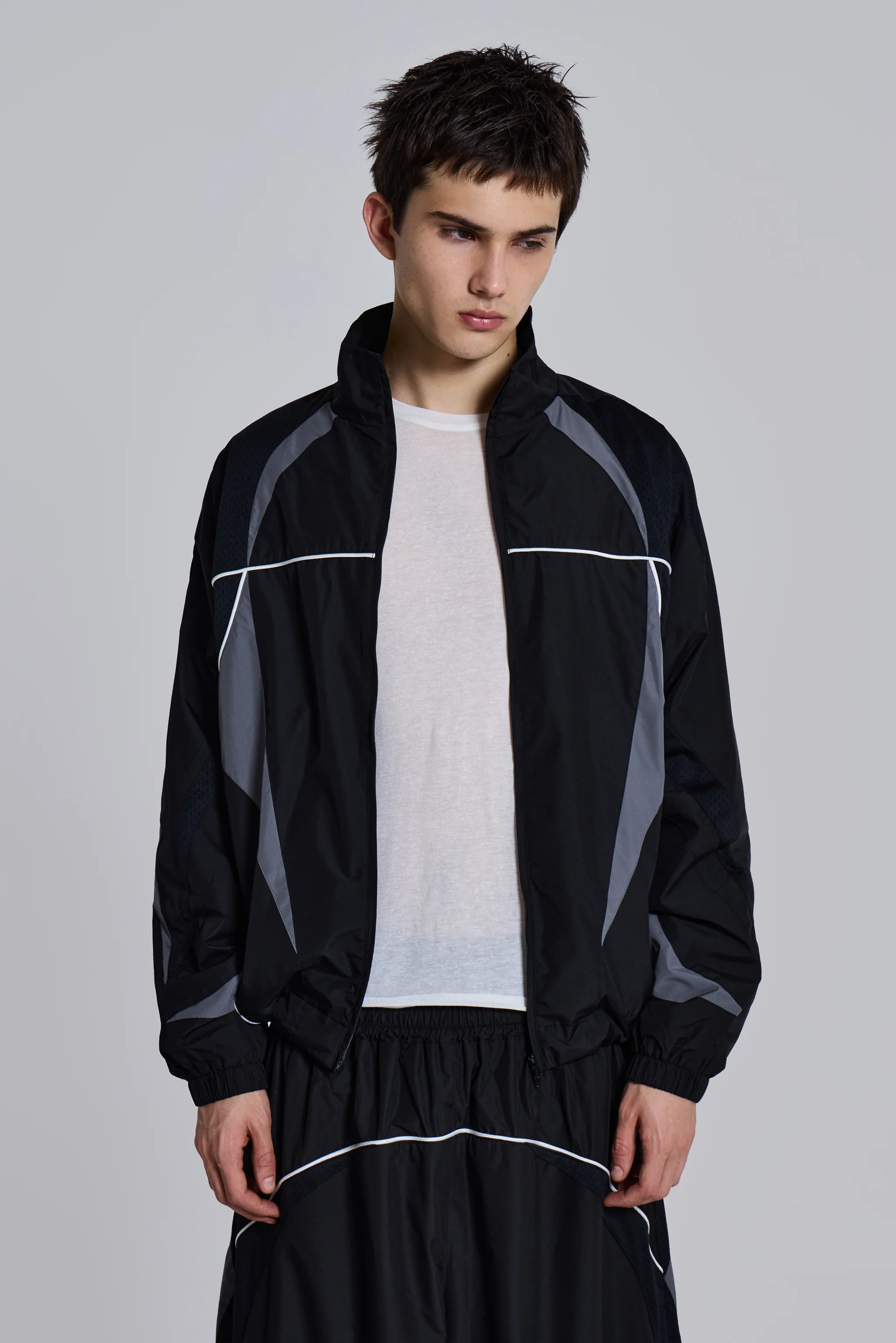 Black Panelled Vapor Jacket - Image 5