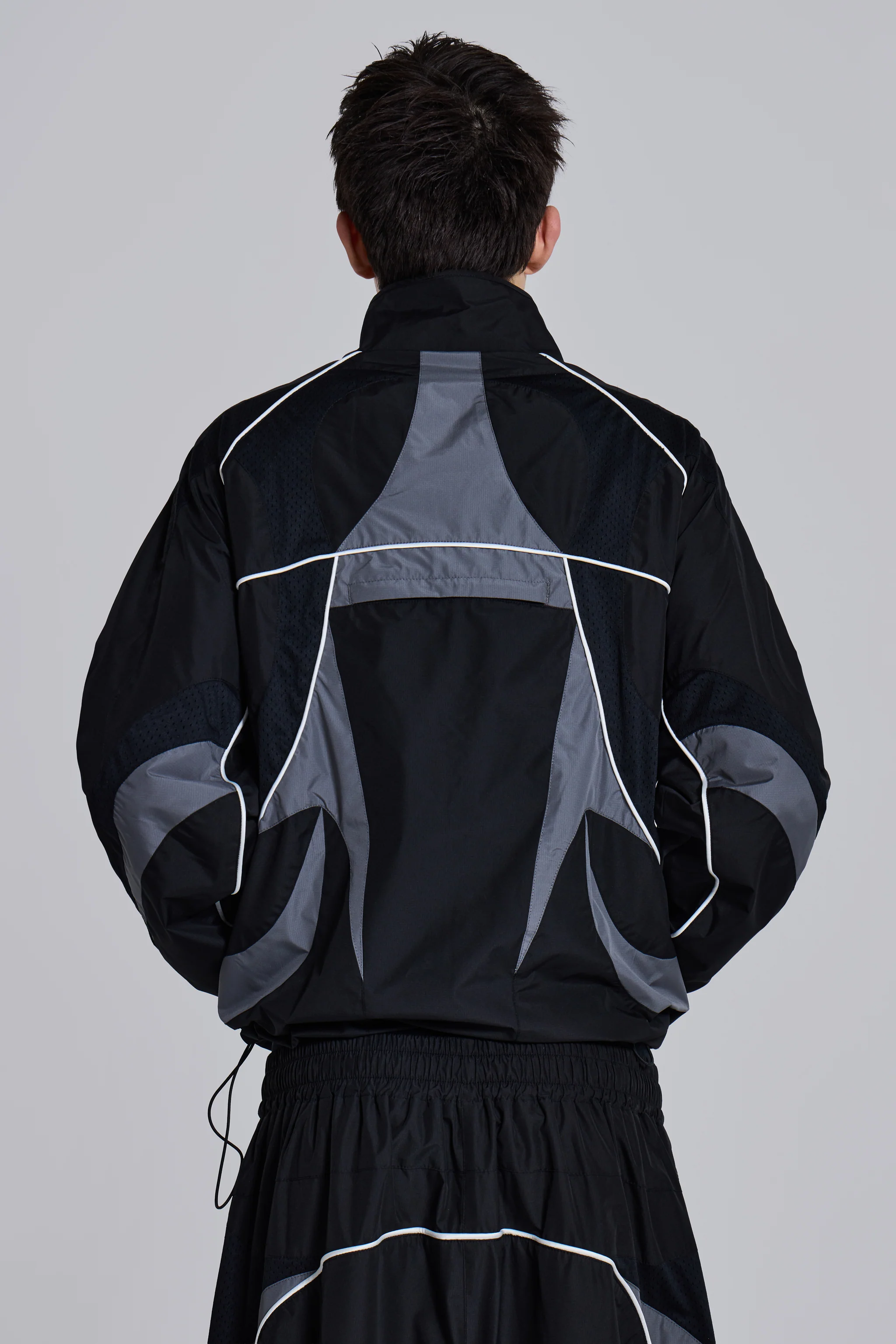 Black Panelled Vapor Jacket - Image 6