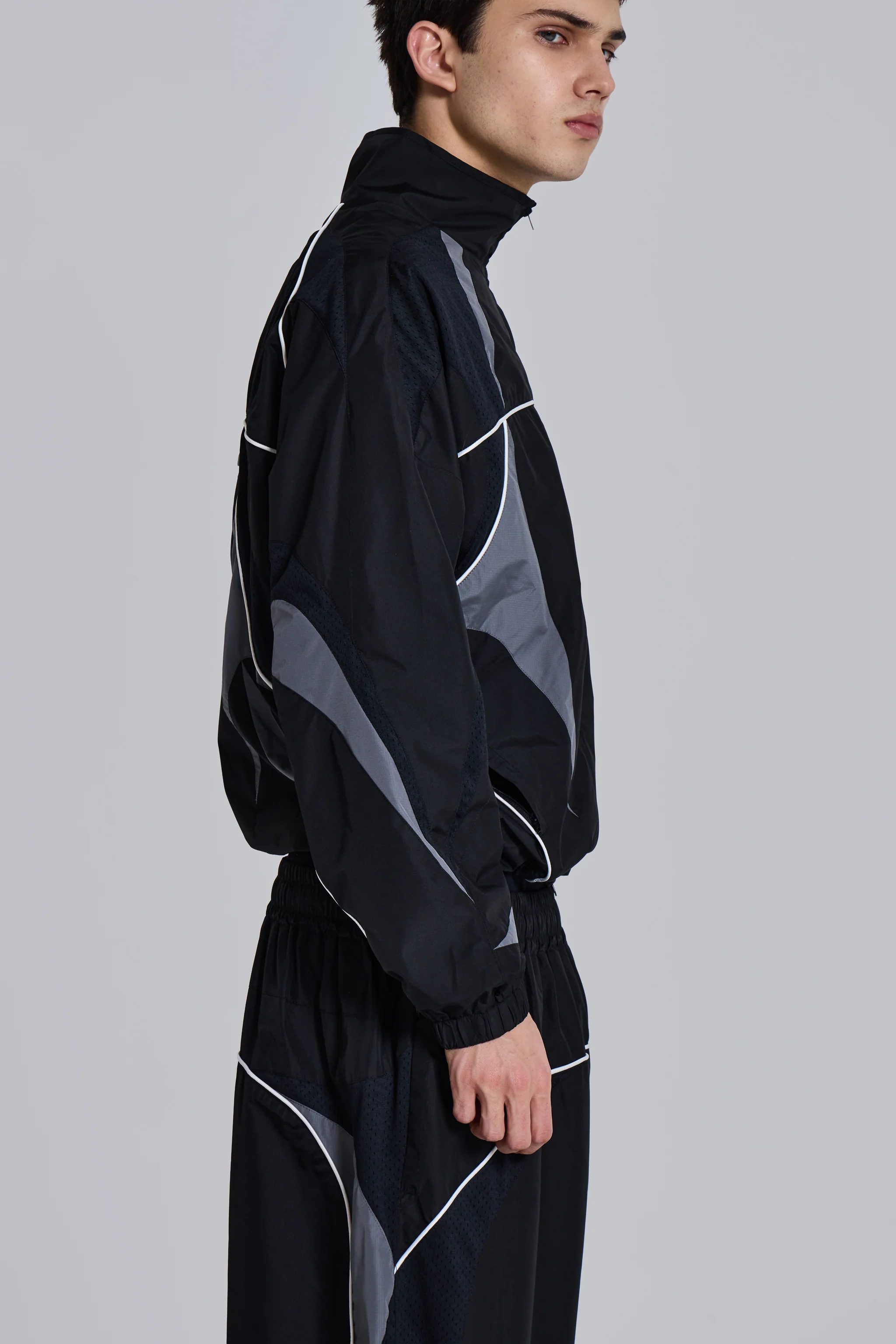 Black Panelled Vapor Jacket - Image 8