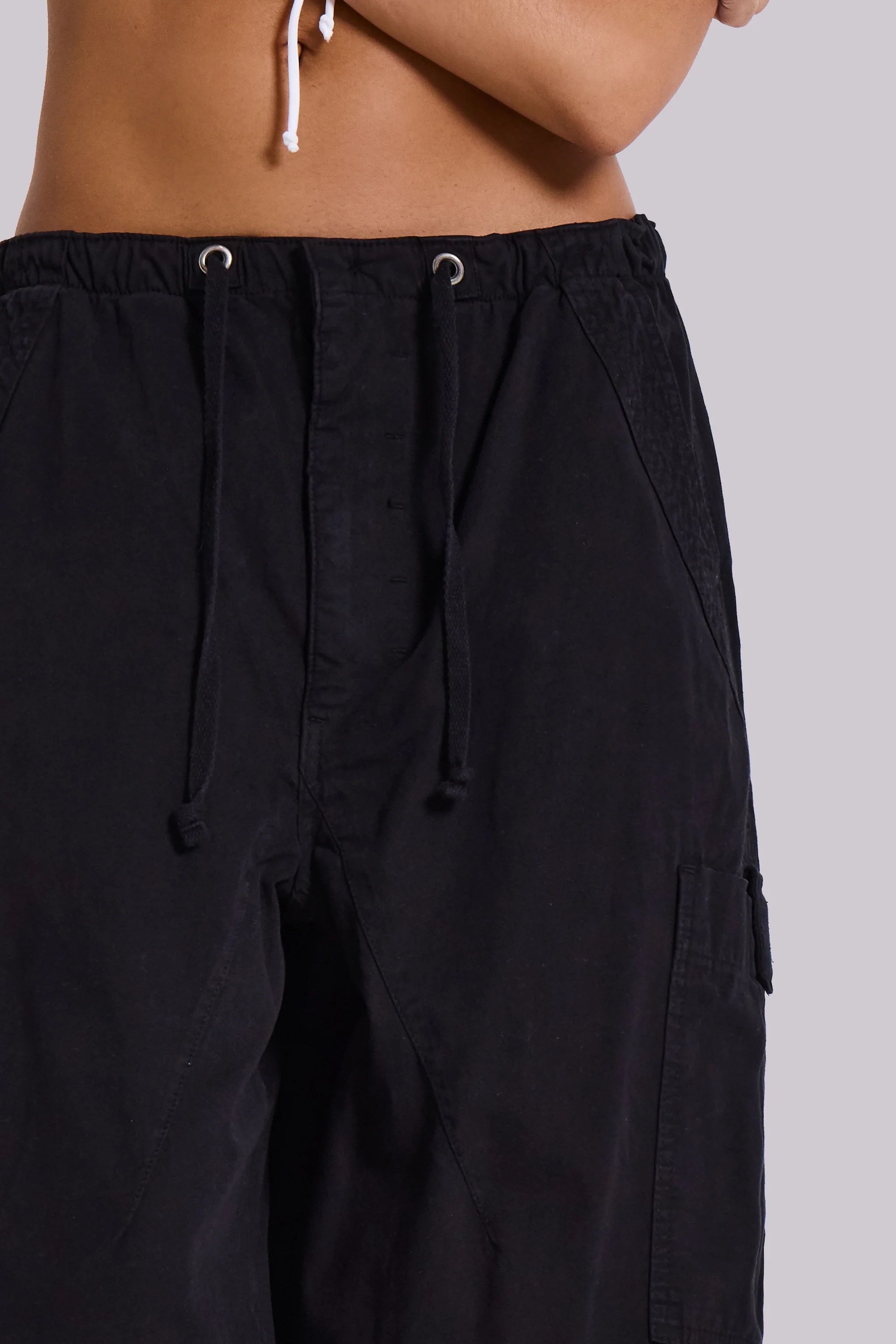 Black Parachute Cargo Shorts - Image 6