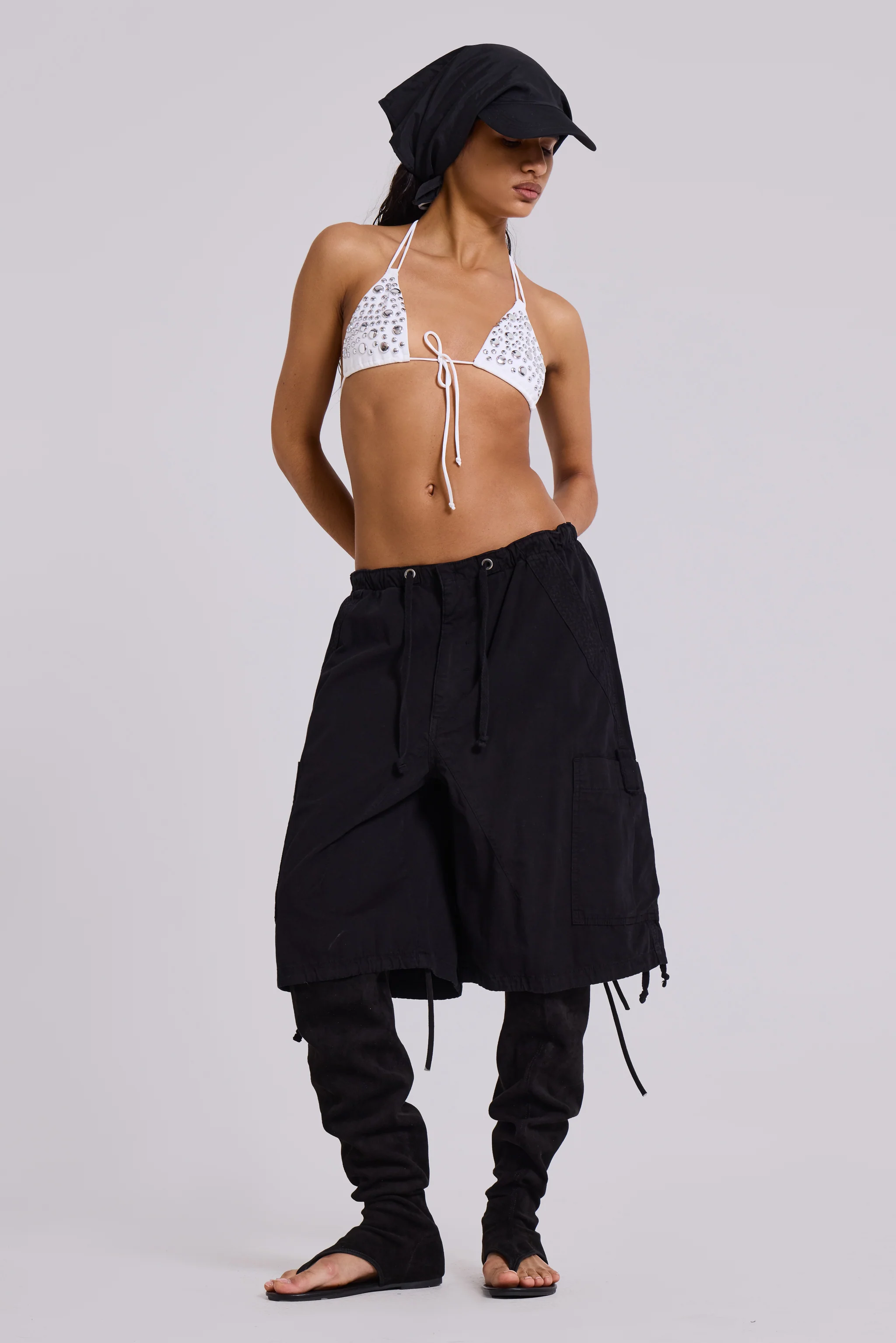 Black Parachute Cargo Shorts - Image 7