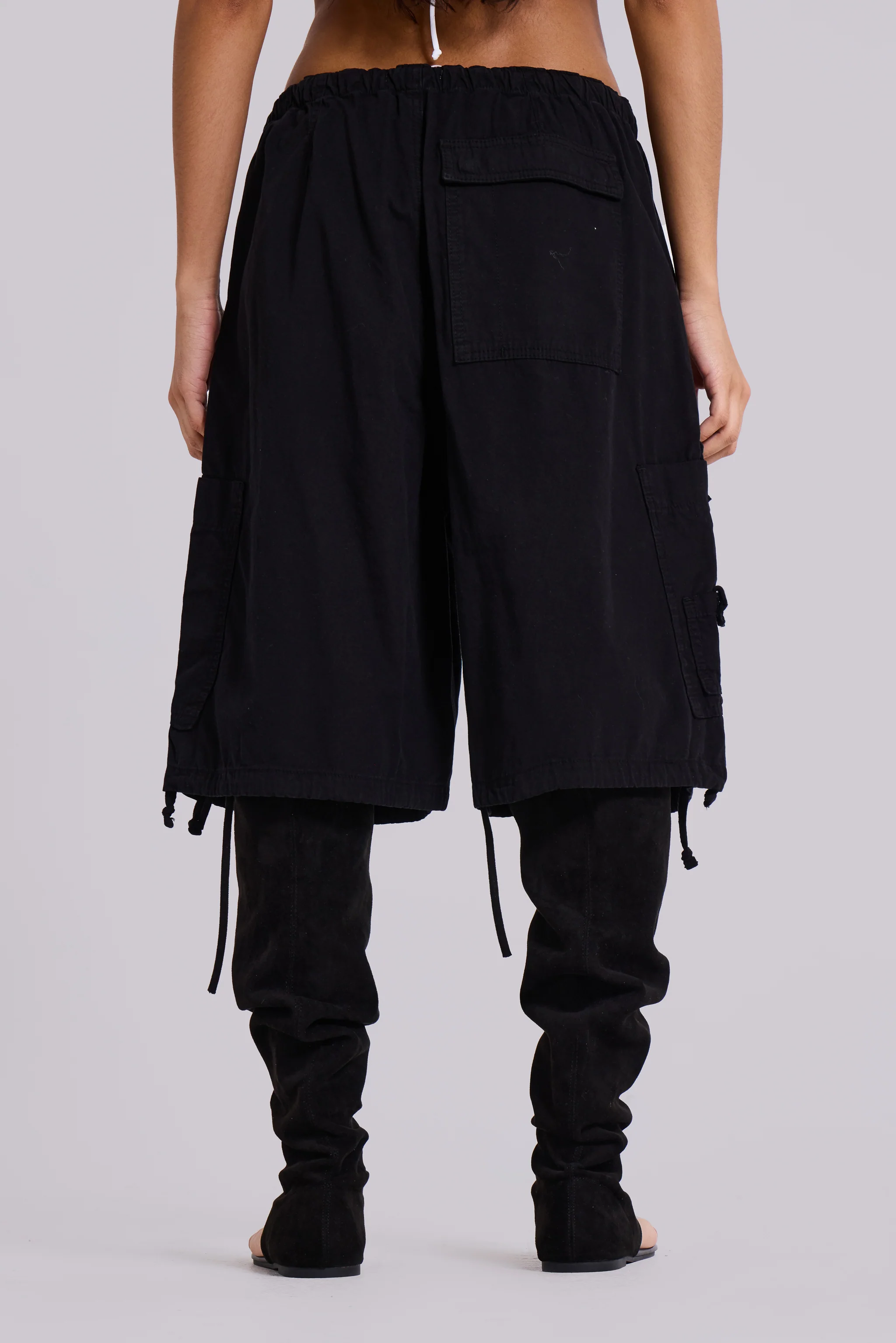Black Parachute Cargo Shorts - Image 8