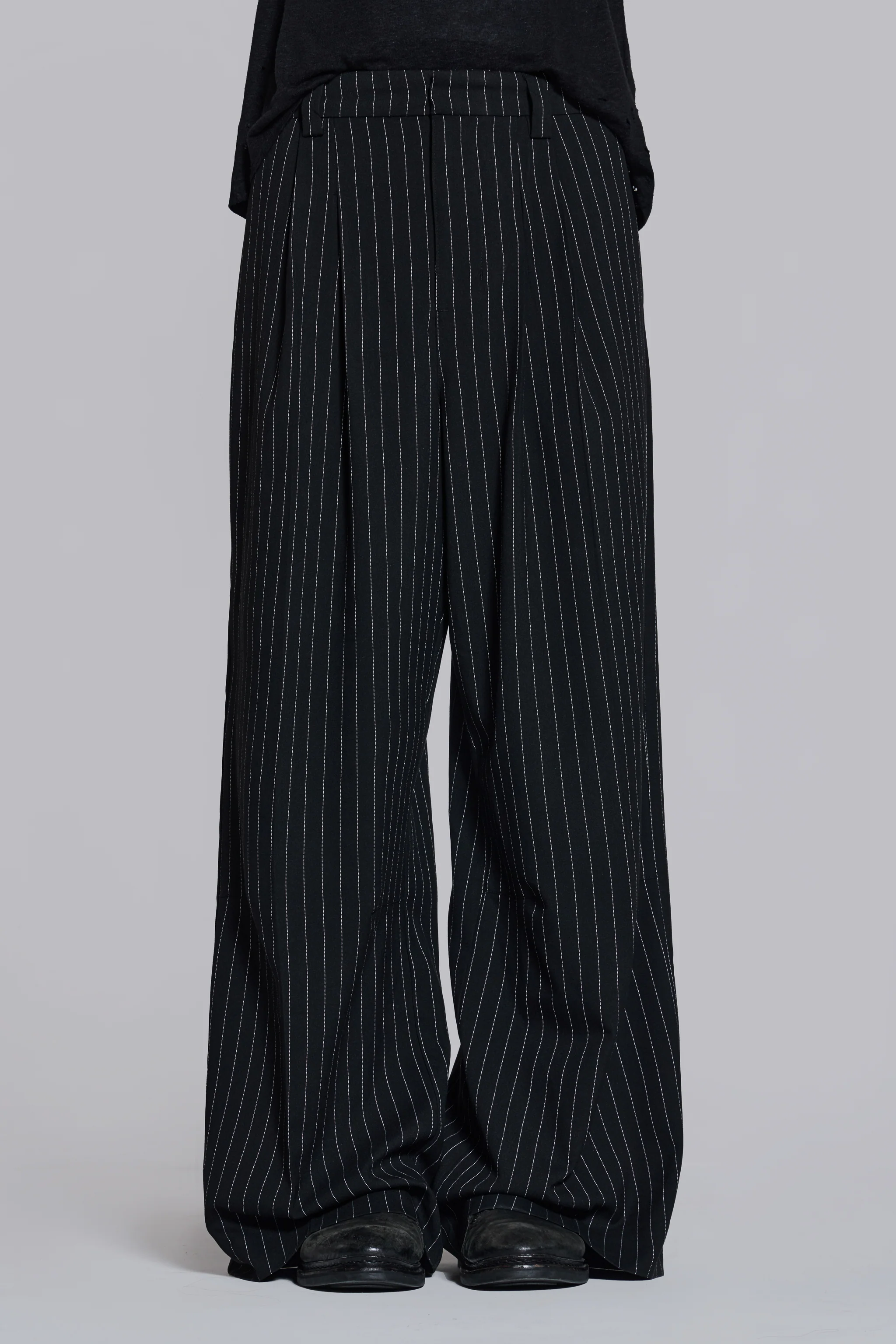 Black Pinstripe Goliath Suit Pants - Image 13