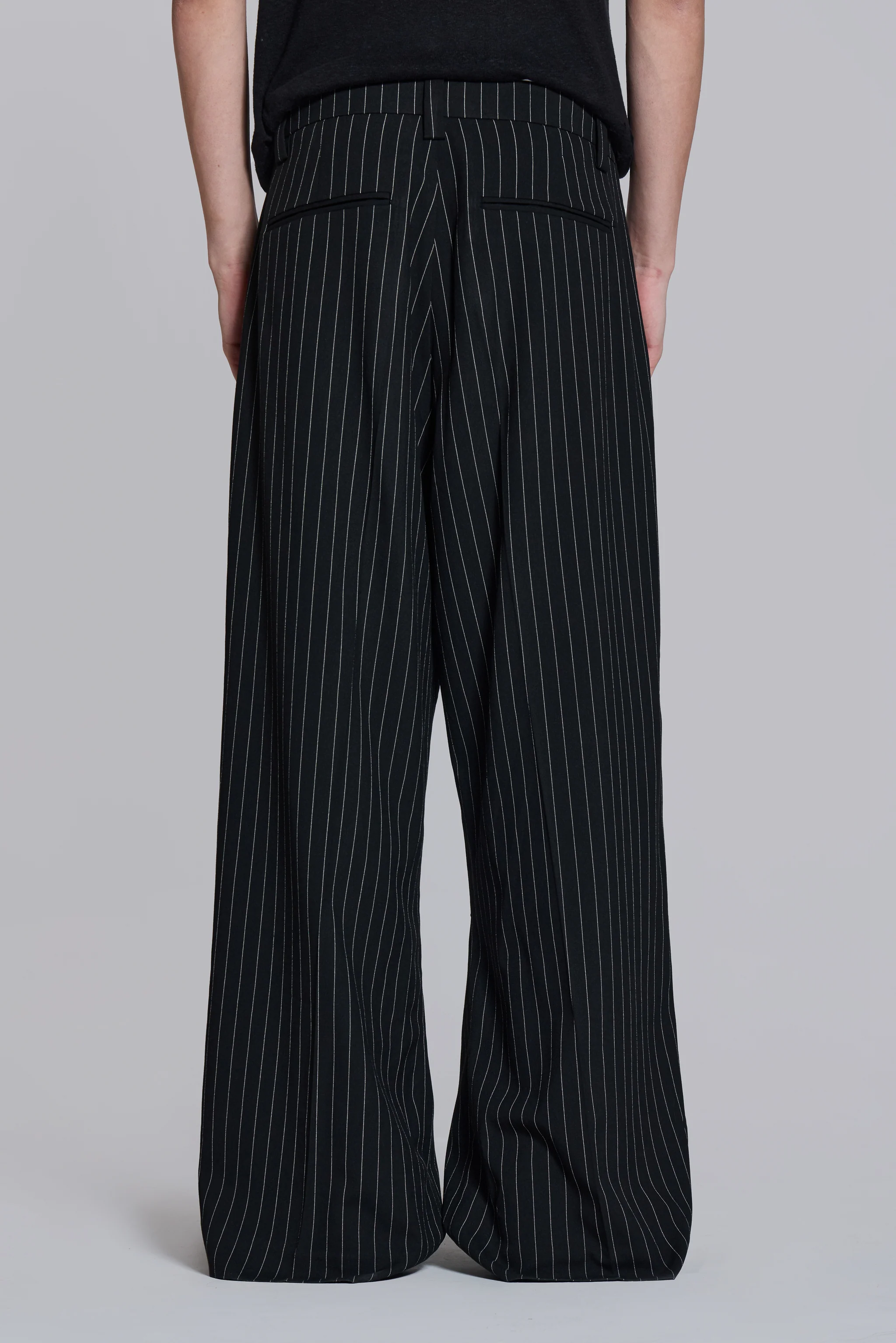 Black Pinstripe Goliath Suit Pants - Image 14