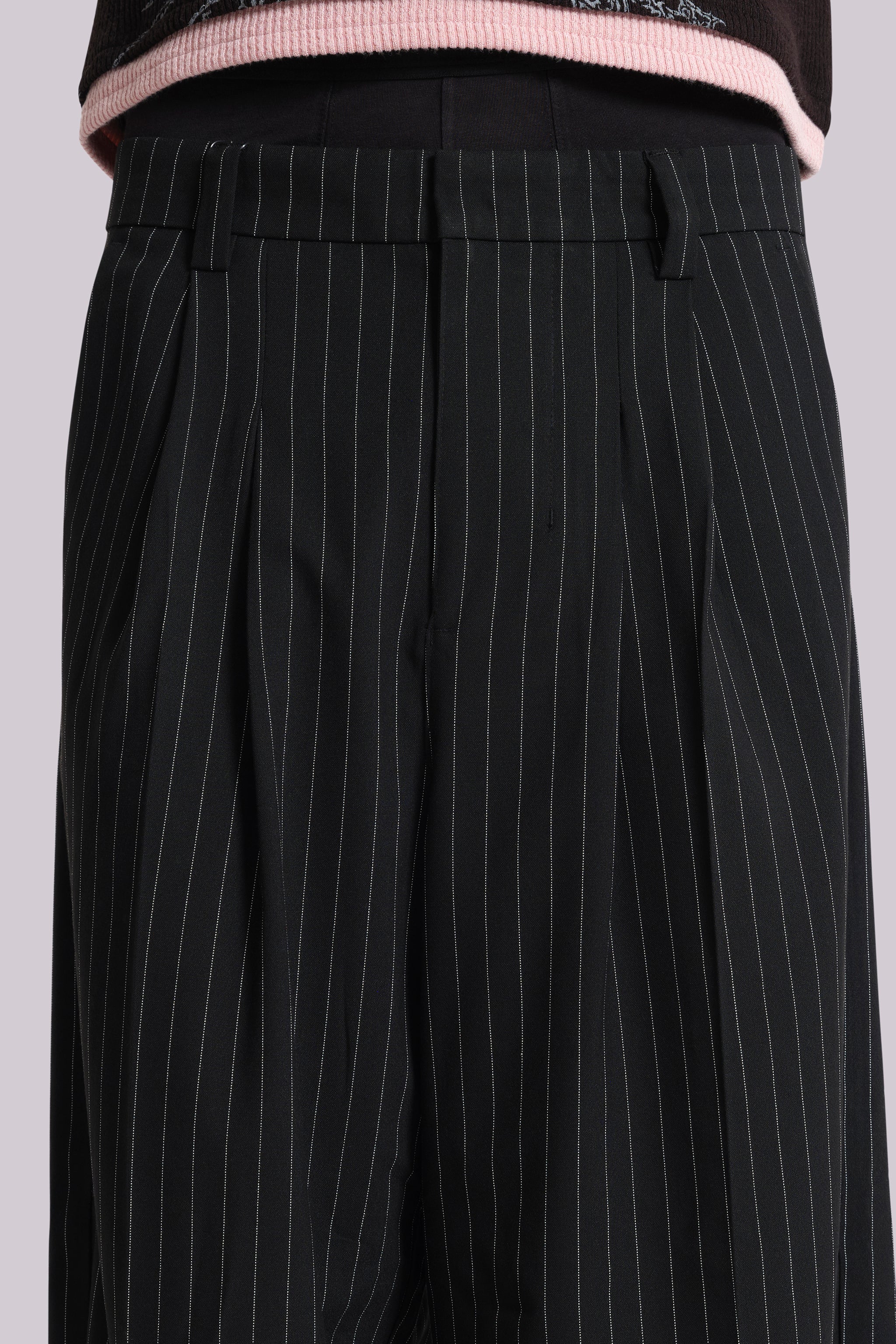Black Pinstripe Goliath Suit Pants - Image 6