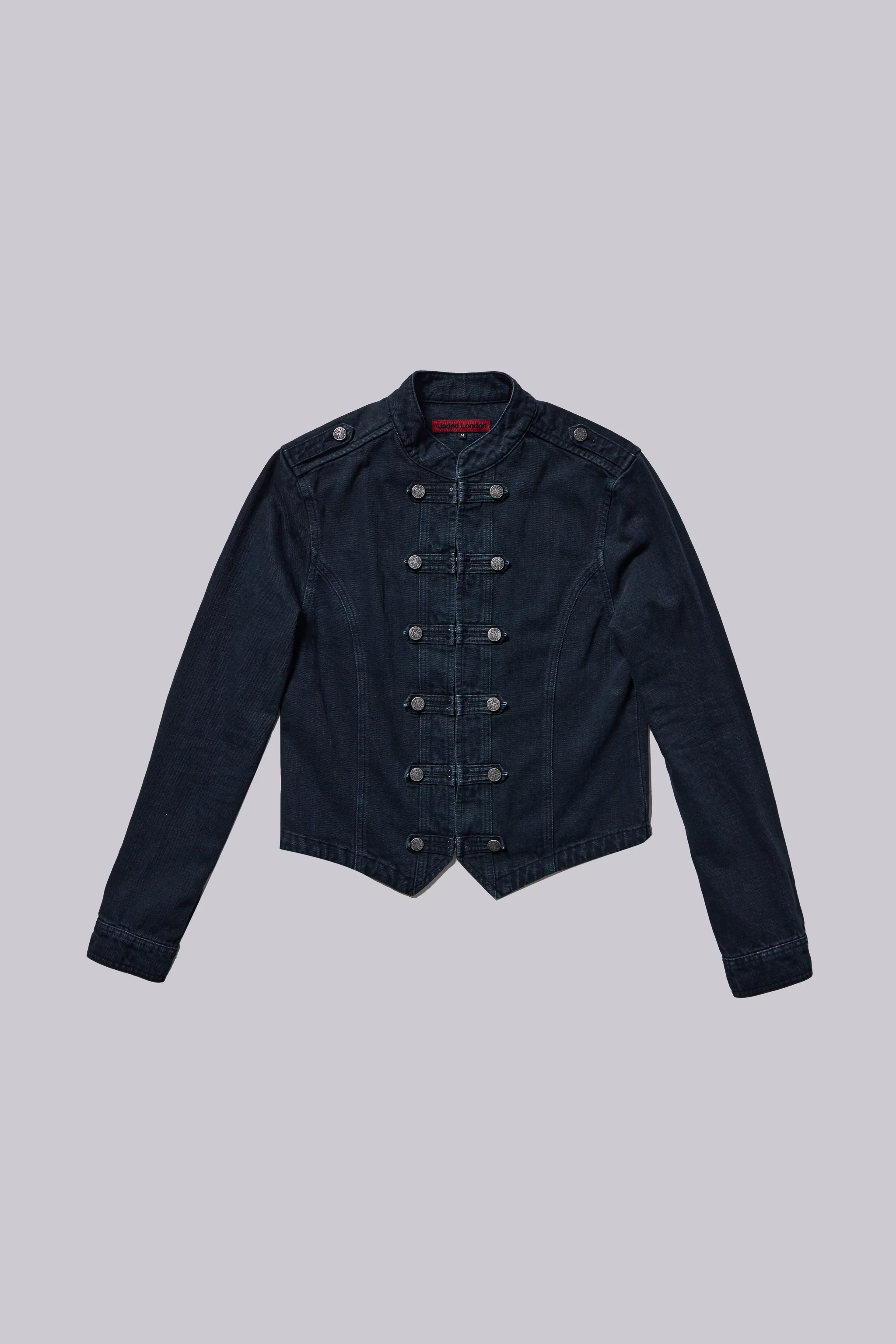 Rebel Military Jacket in Washed Black - Image 7