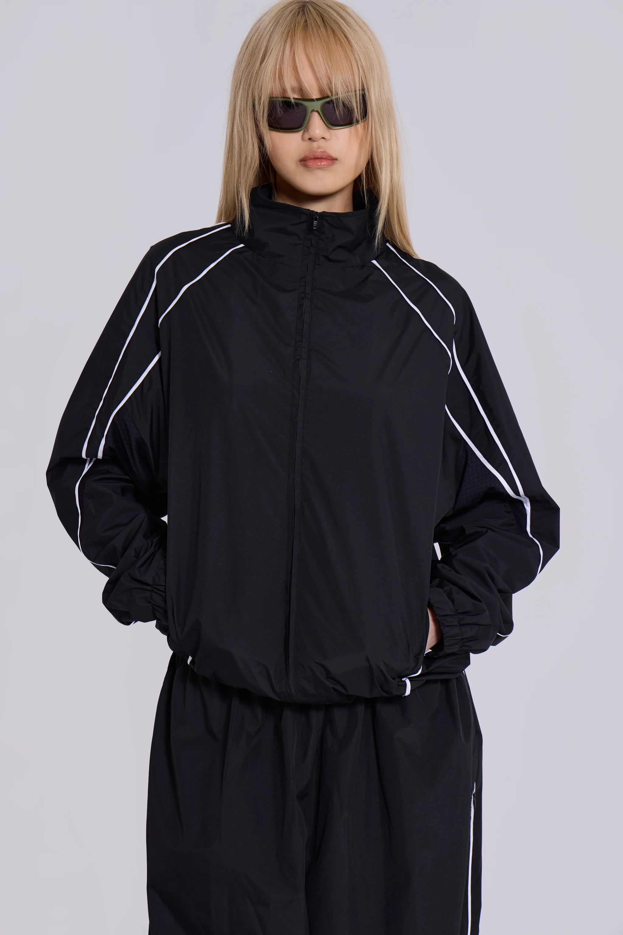 Black Vapor Tracksuit Top - Image 9