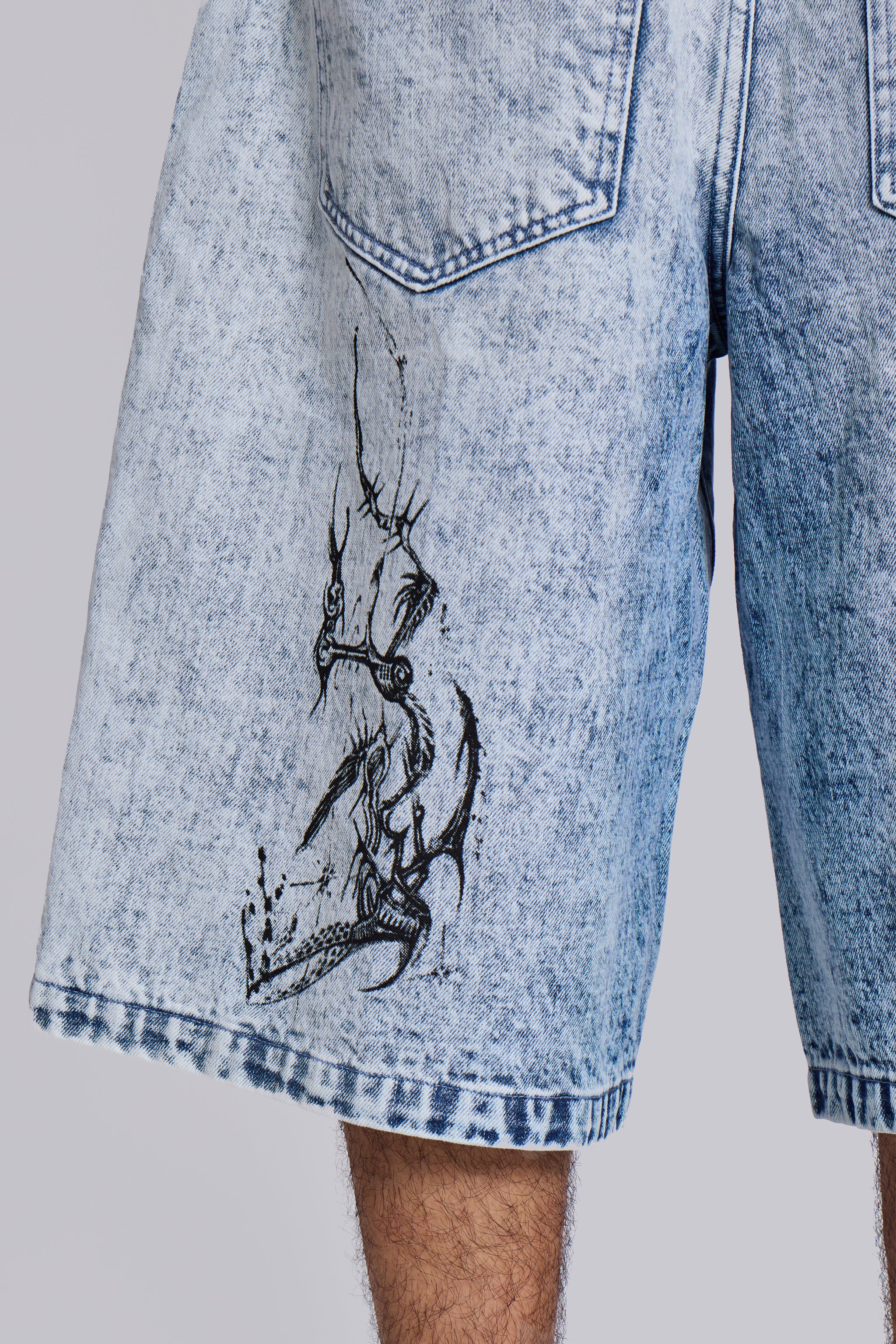 Blue Decal Jorts - Image 5