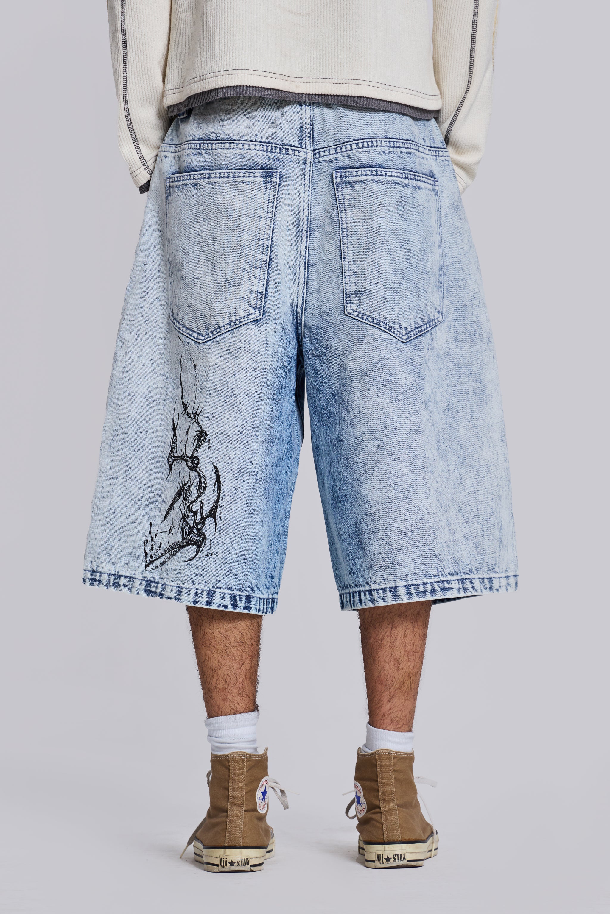 Blue Decal Jorts - Image 6