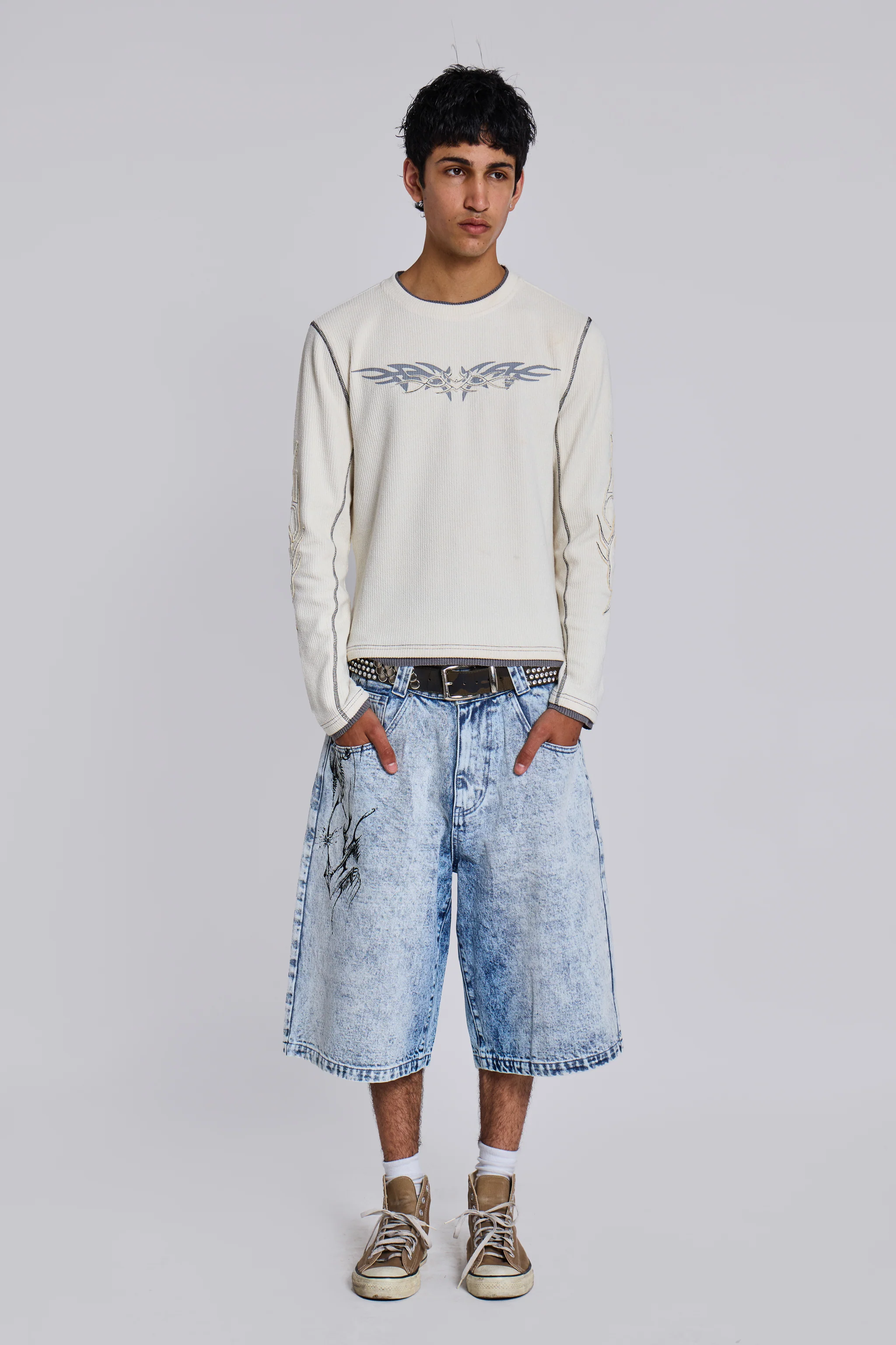 Blue Decal Jorts - Image 7