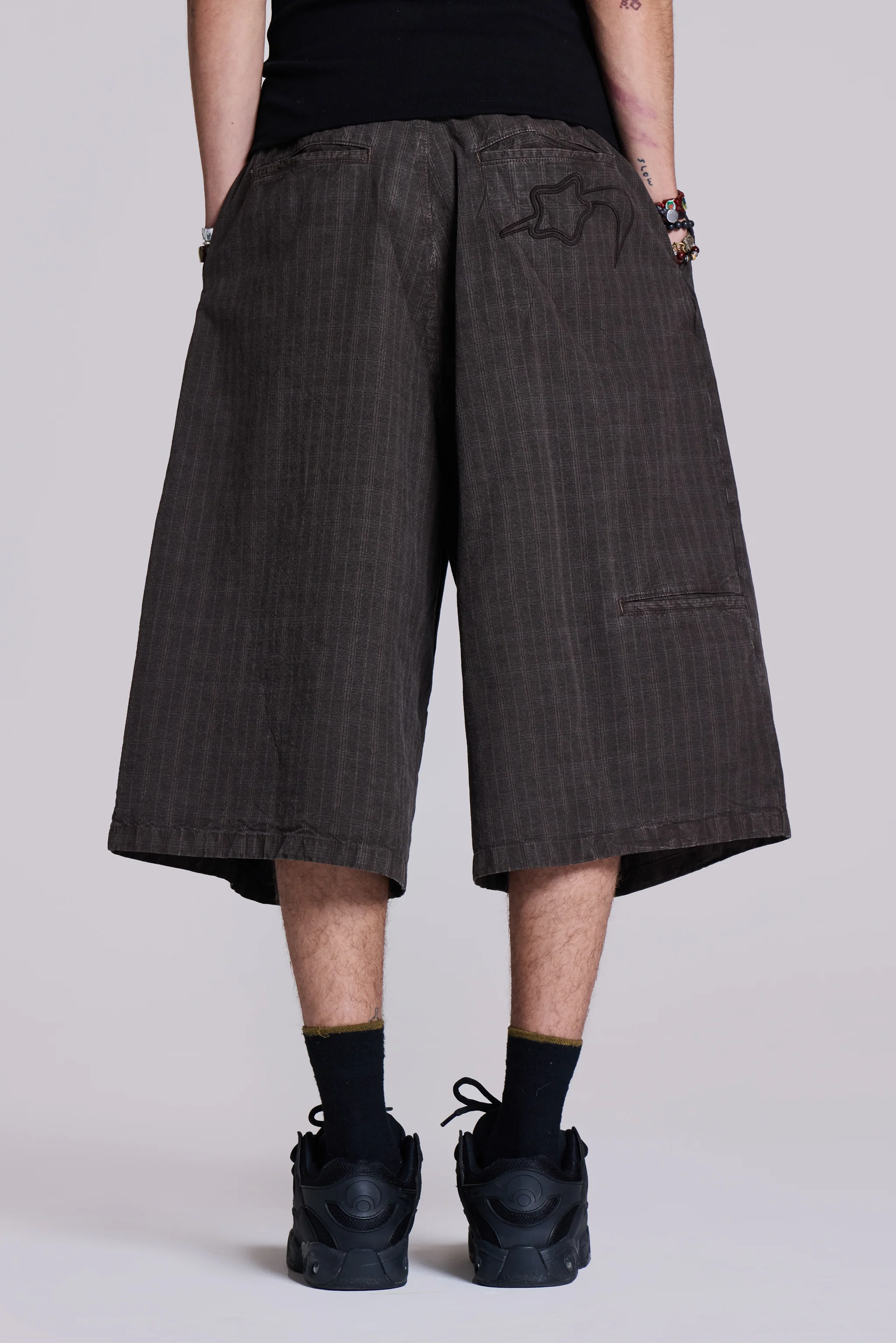 Brown Check Jumbo Jorts - Image 4