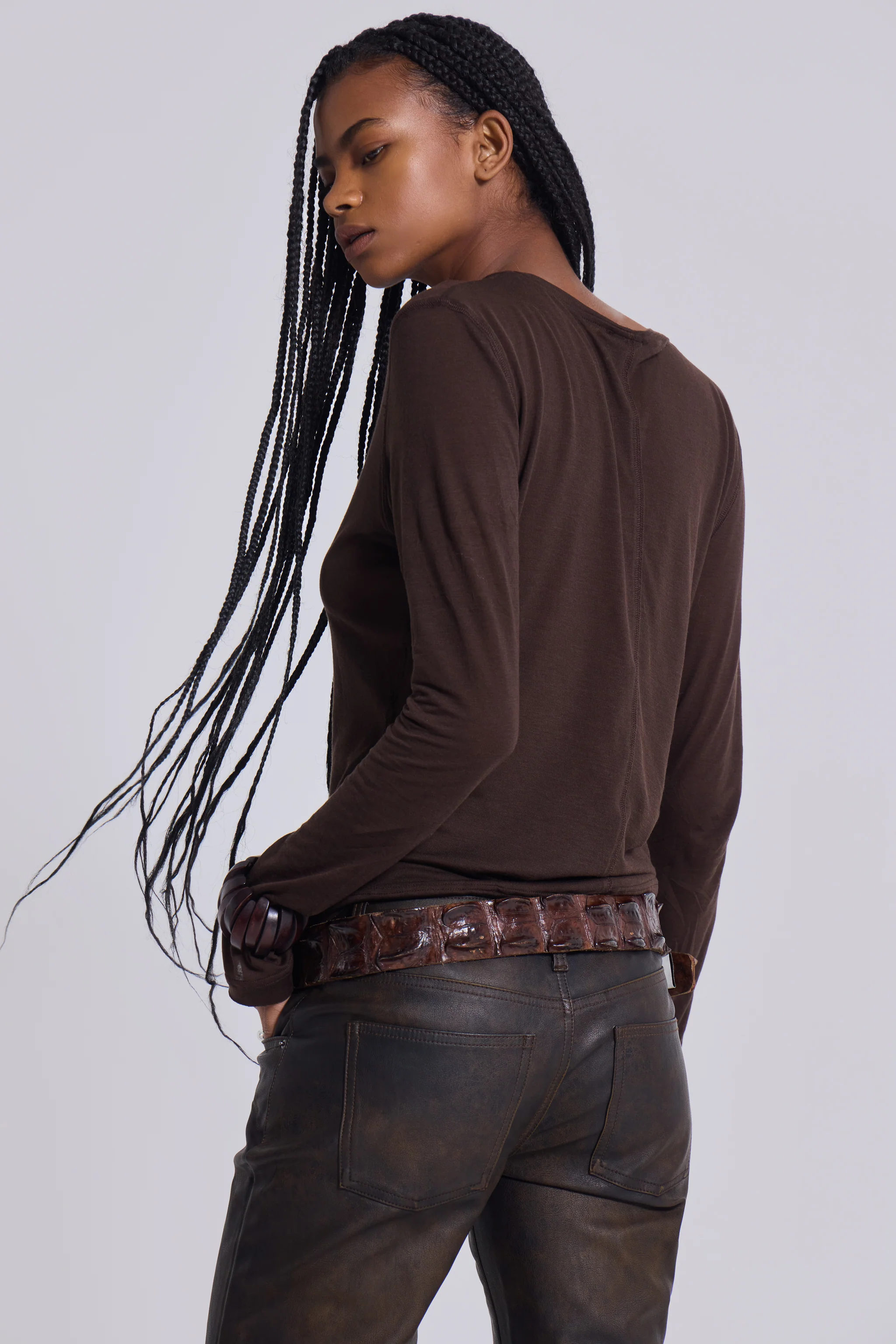 Brown Mist Long Sleeve Top - Image 6