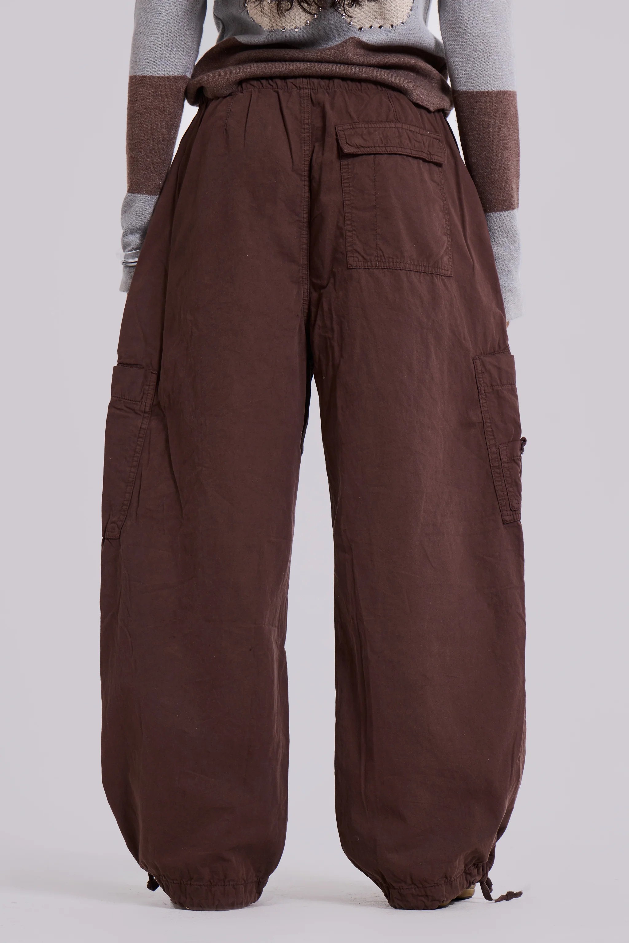 Brown Parachute Cargo Pants - Image 3