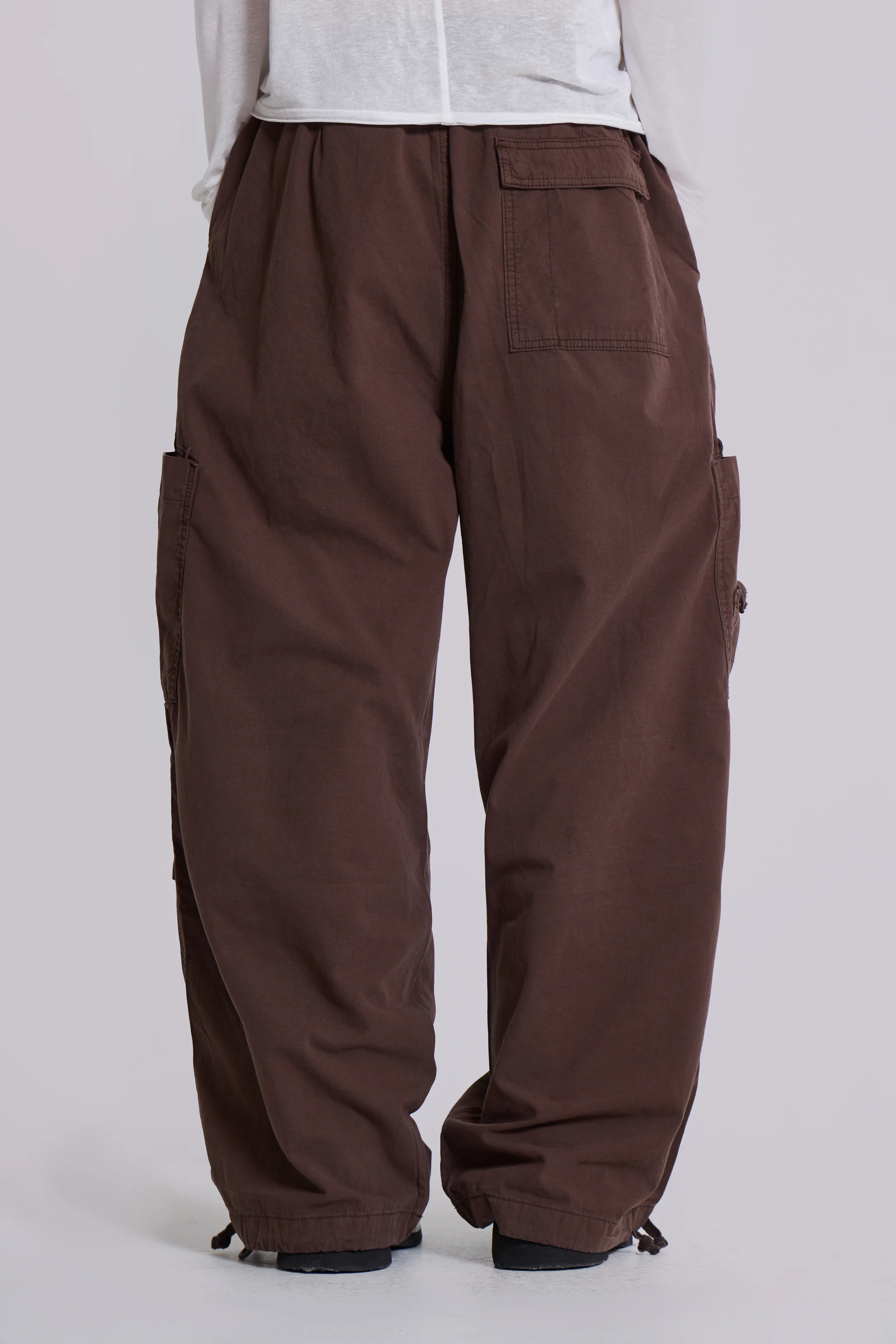Brown Parachute Cargo Pants - Image 6