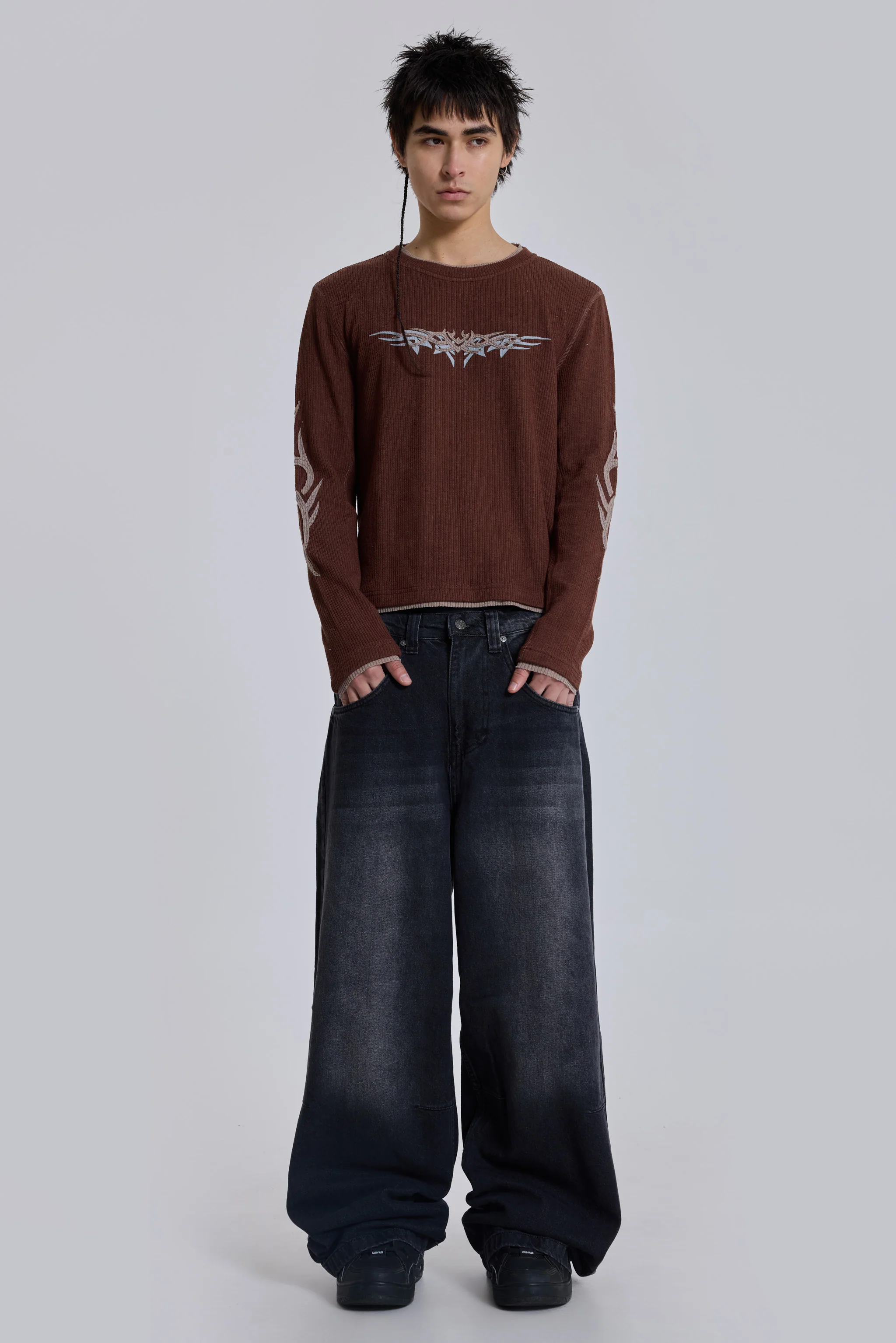 Brown Tattoo Applique Tee - Image 3