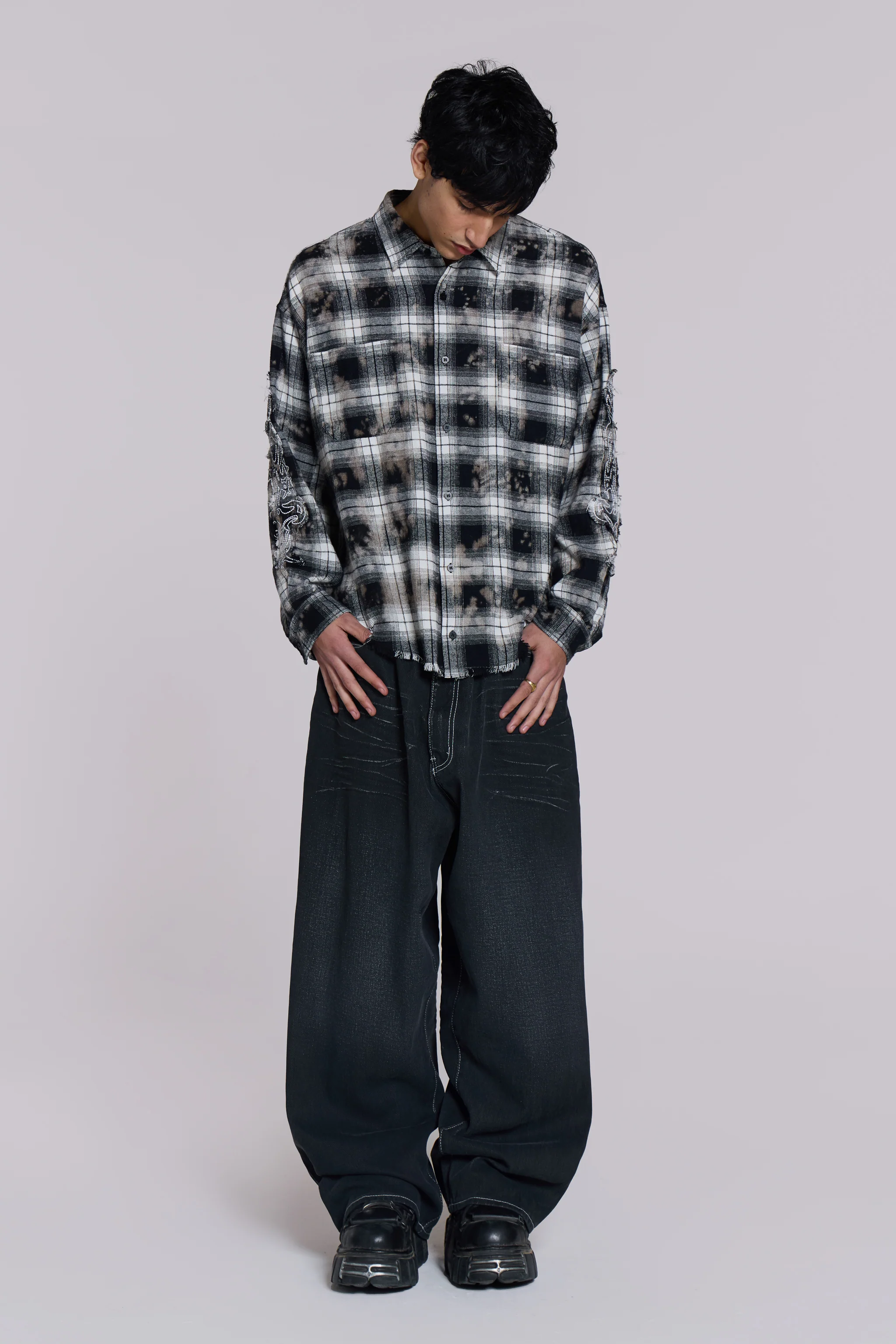 Burnout Plaid Shirt - Image 4