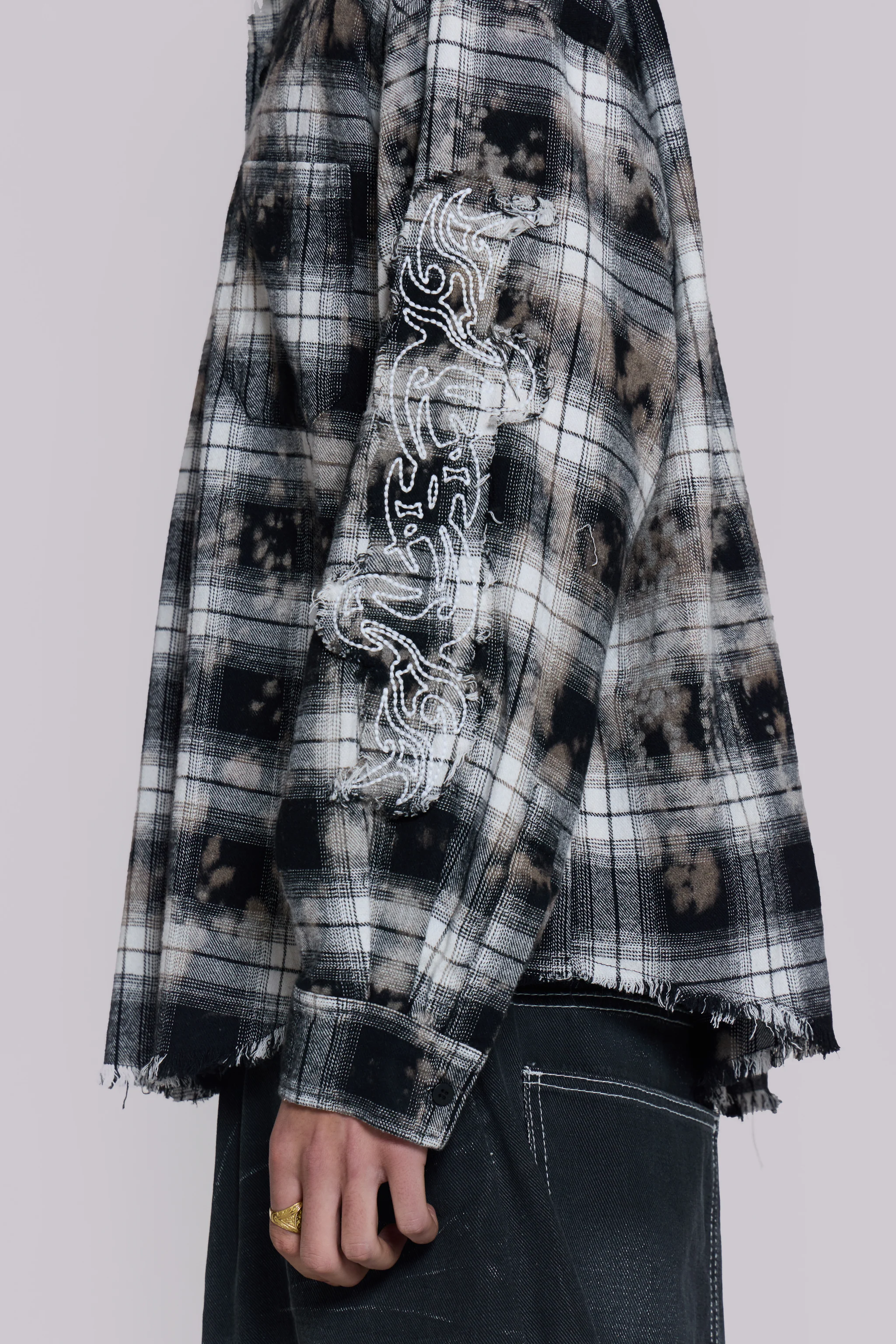 Burnout Plaid Shirt - Image 7