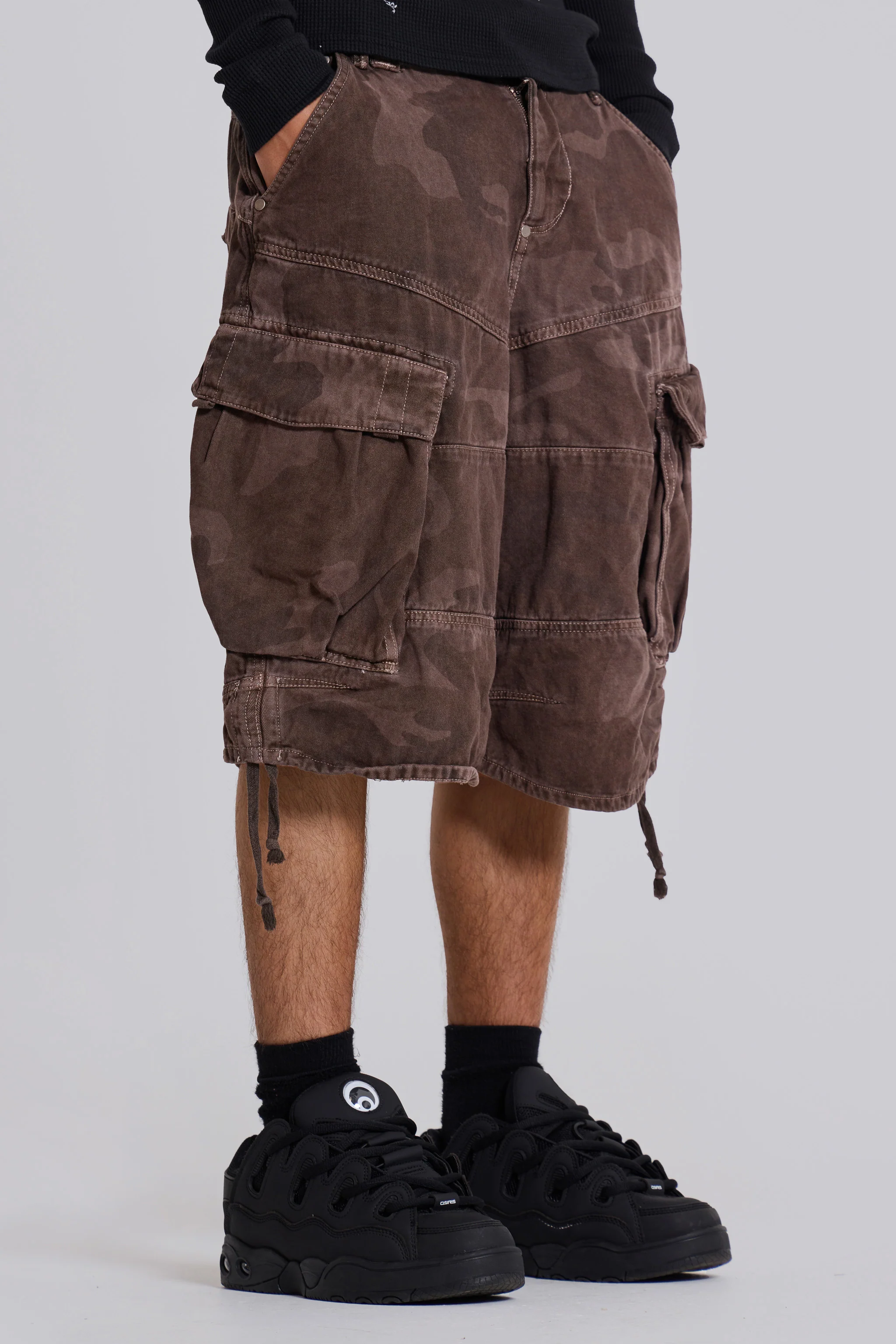 Cadet Brown Camo Baggy Shorts - Image 3