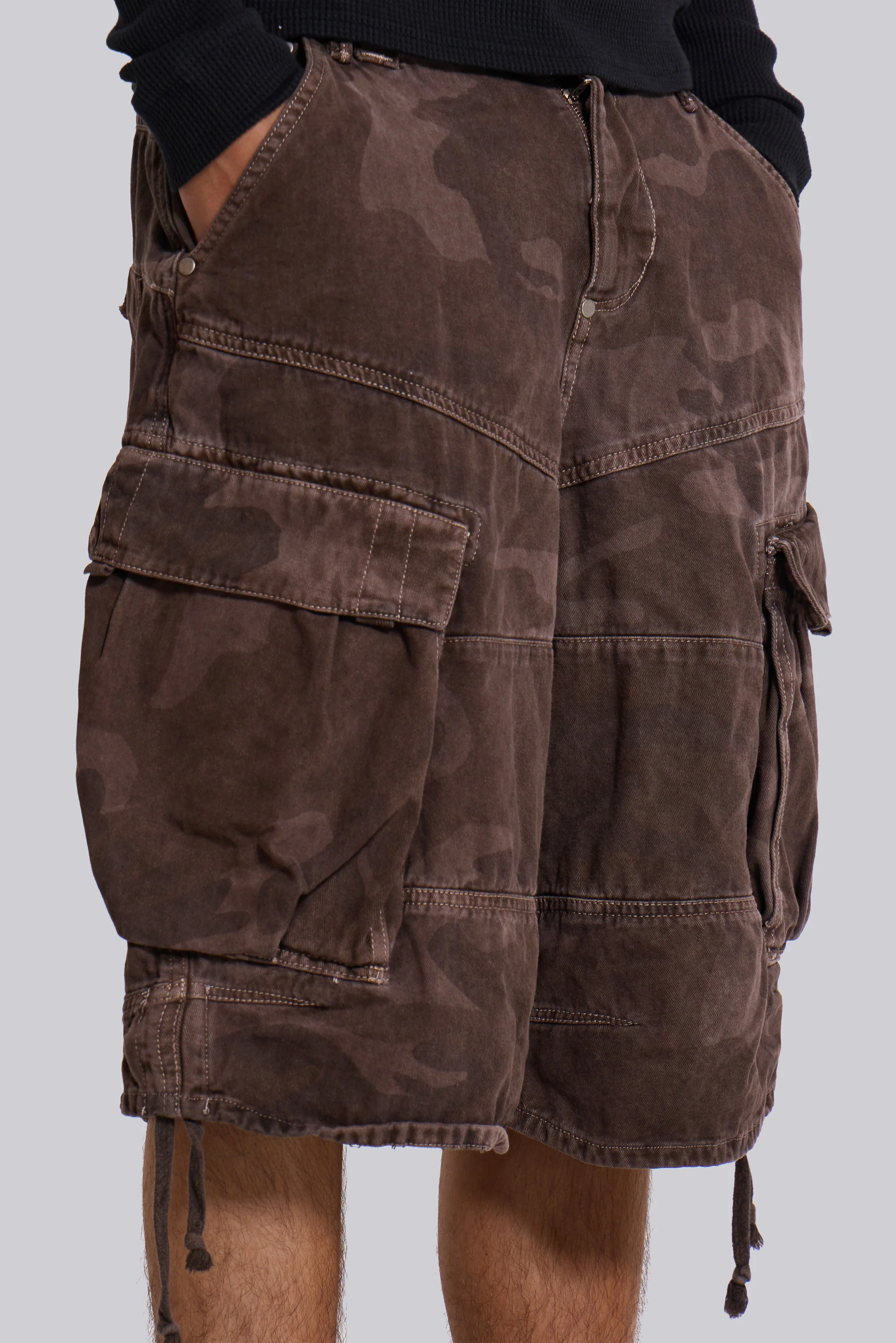 Cadet Brown Camo Baggy Shorts - Image 4