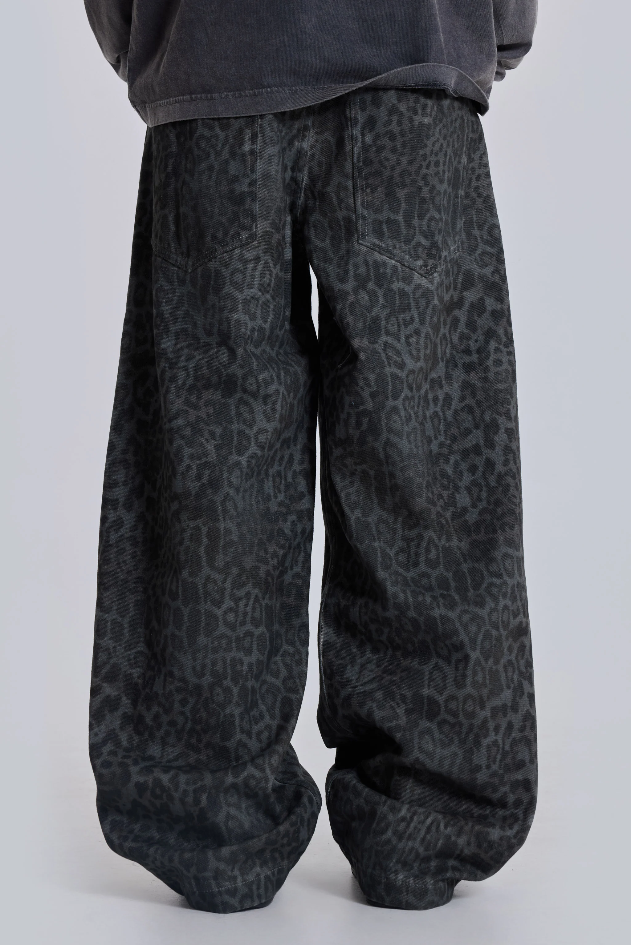 Charcoal Leopard Fade Colossus Jeans - Image 3