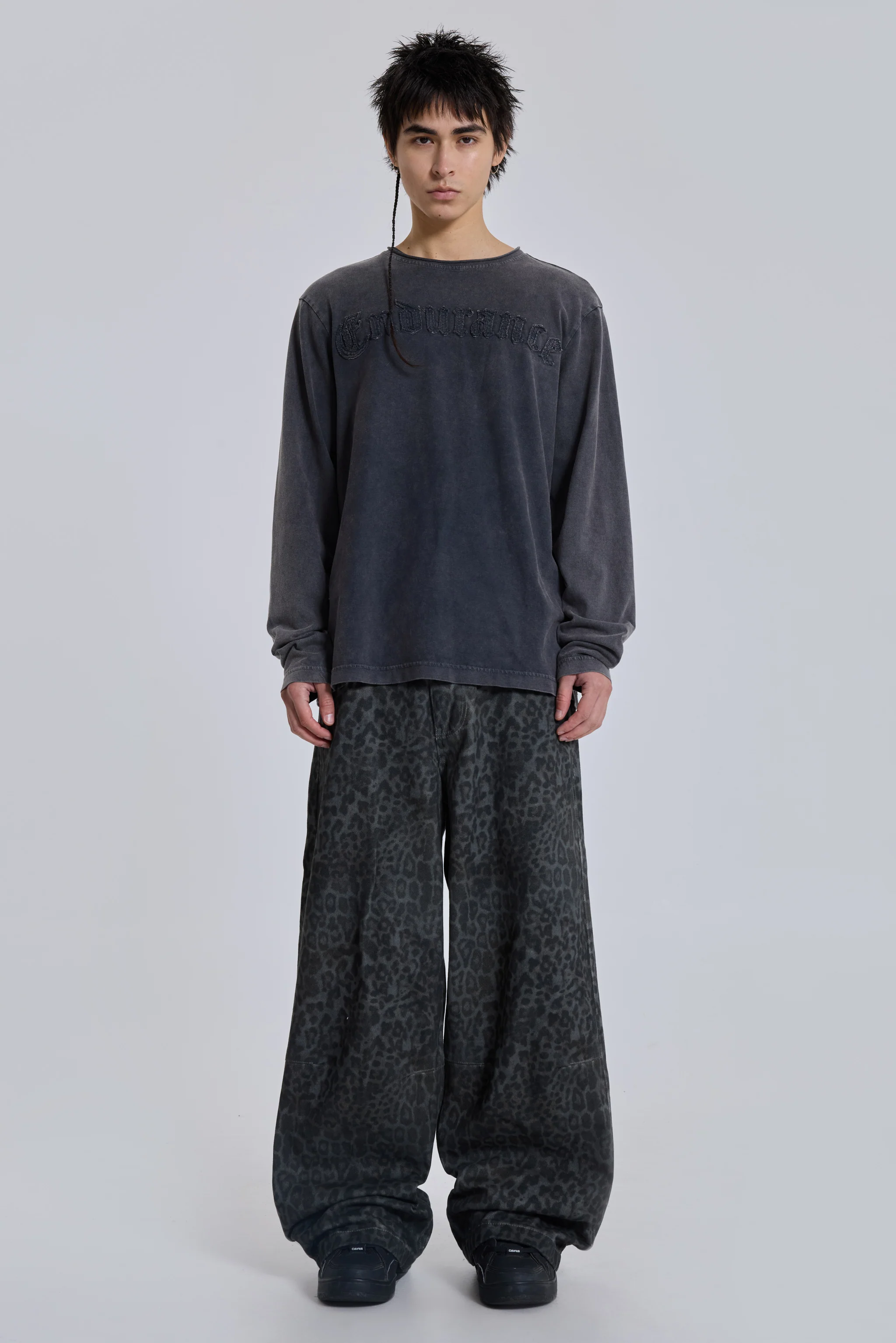 Charcoal Leopard Fade Colossus Jeans - Image 4