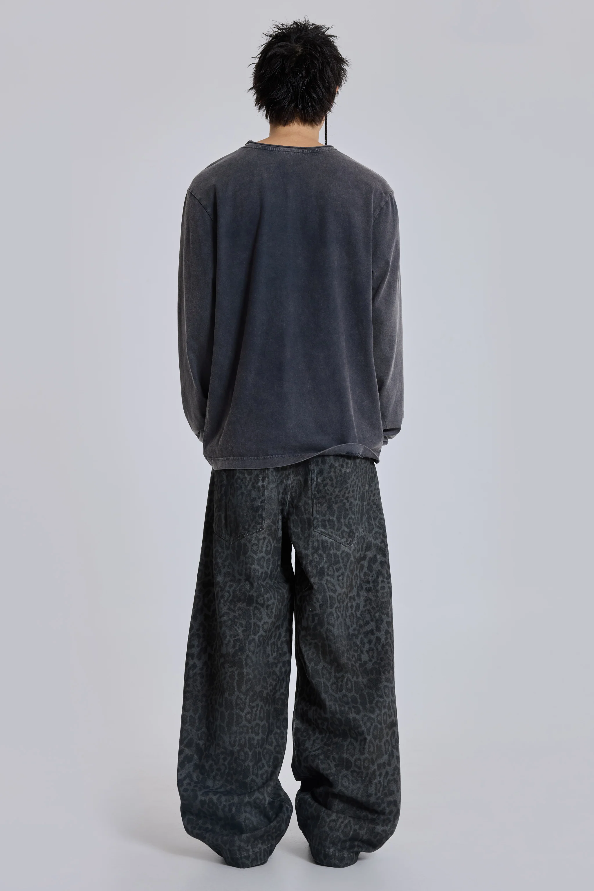 Charcoal Leopard Fade Colossus Jeans - Image 6