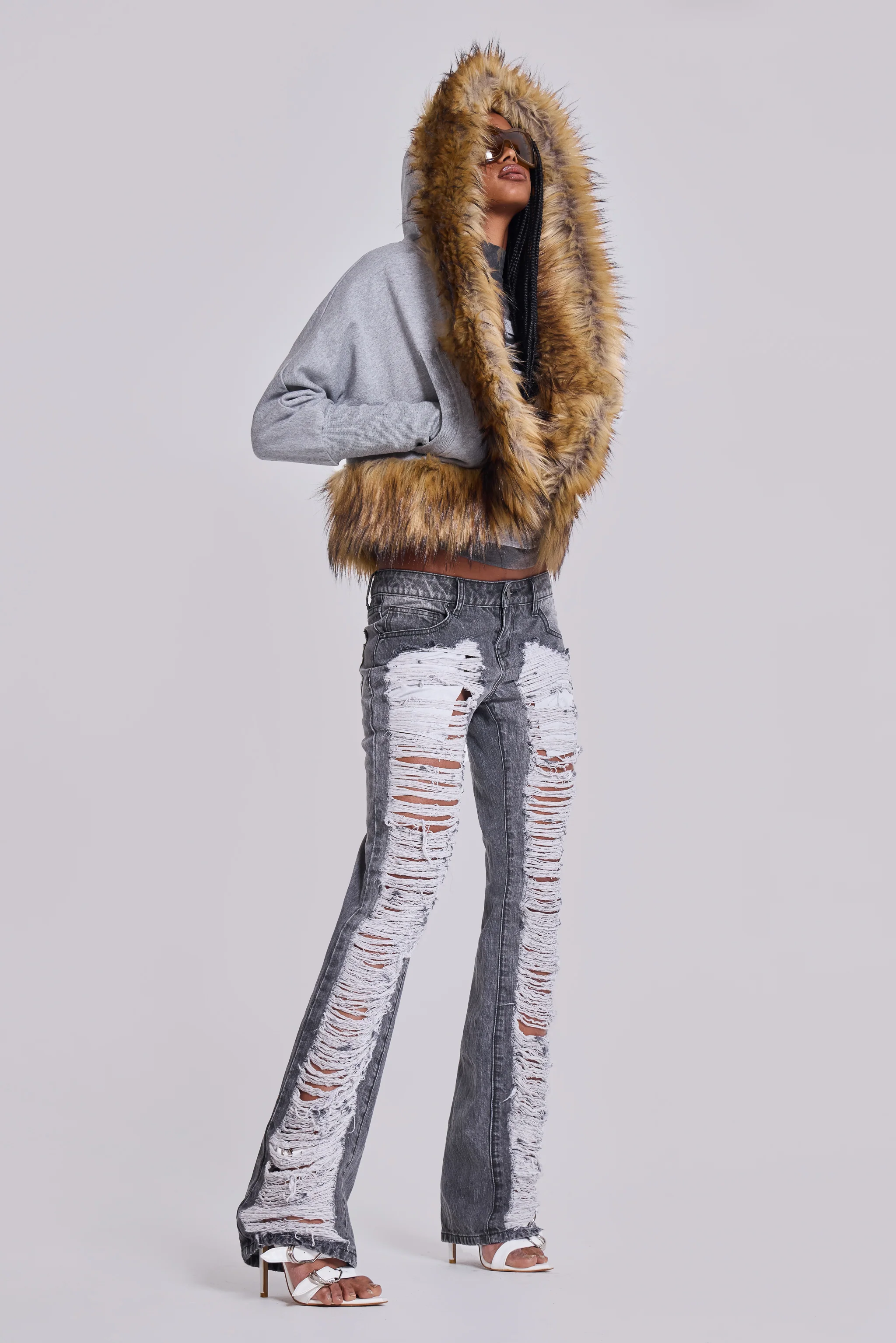 Deda Fur Trim Hoodie - Image 5