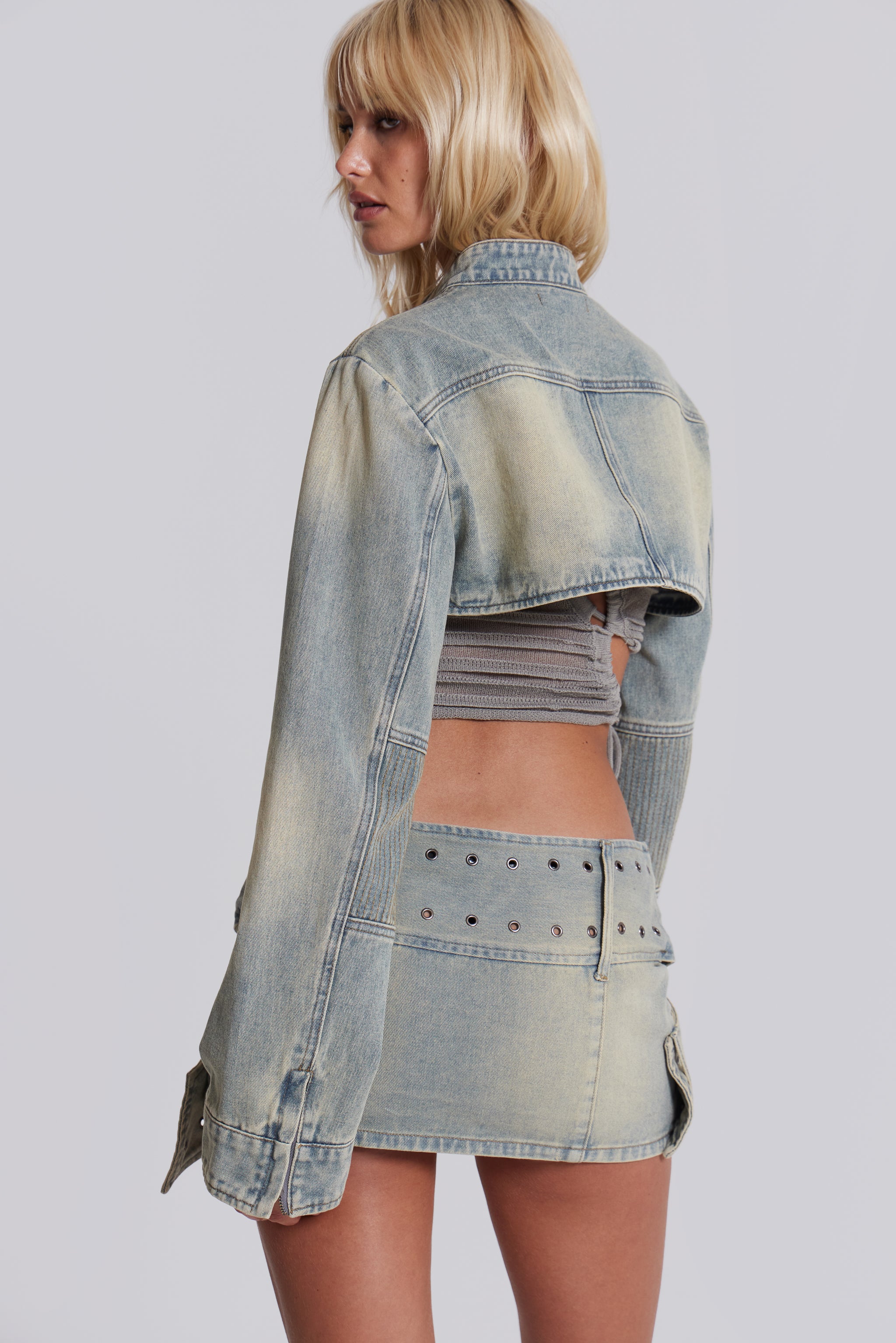 Denim Assassin Micro Mini Skirt - Image 10