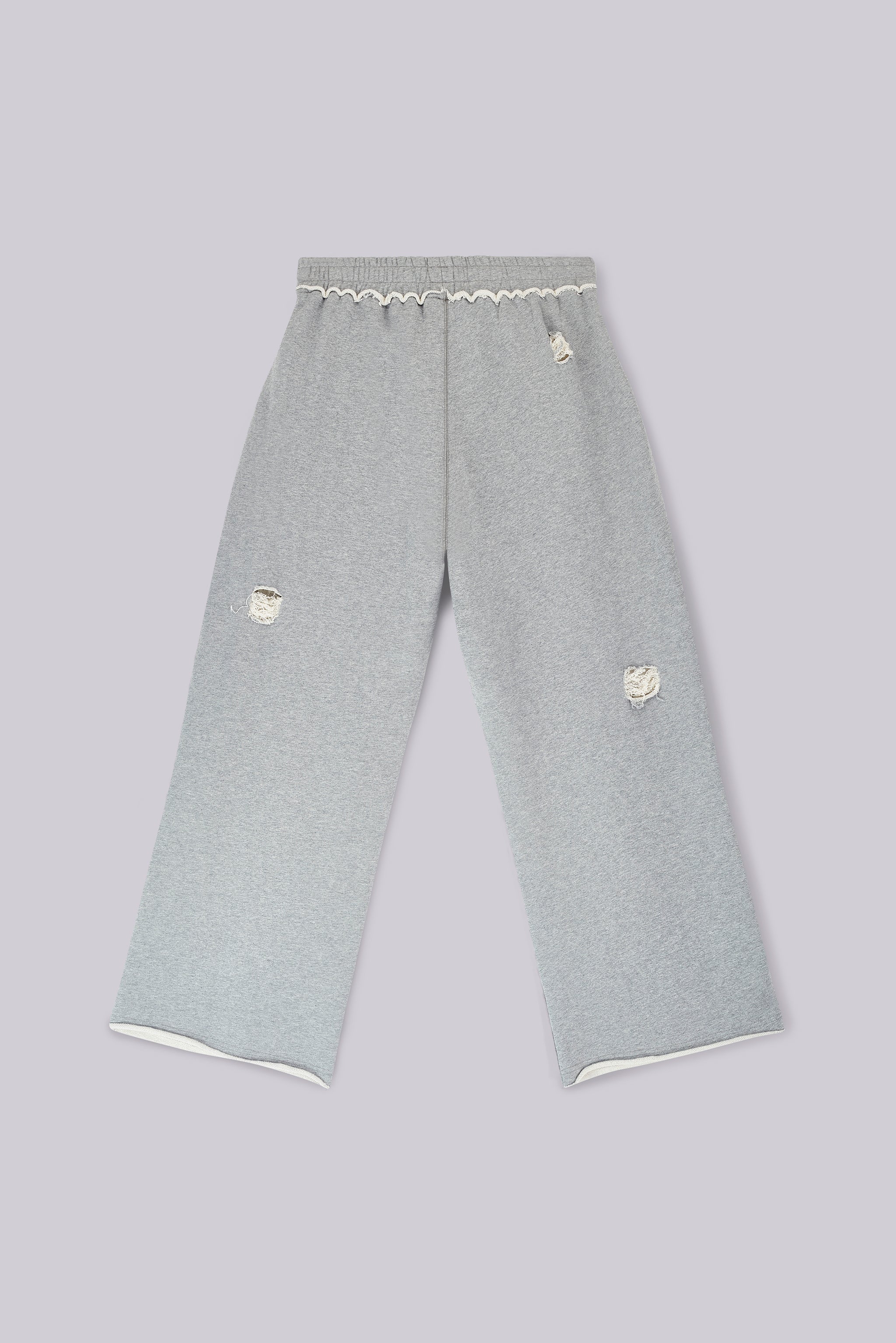 Distressed Grey Marl Baggy Monster Joggers - Image 5