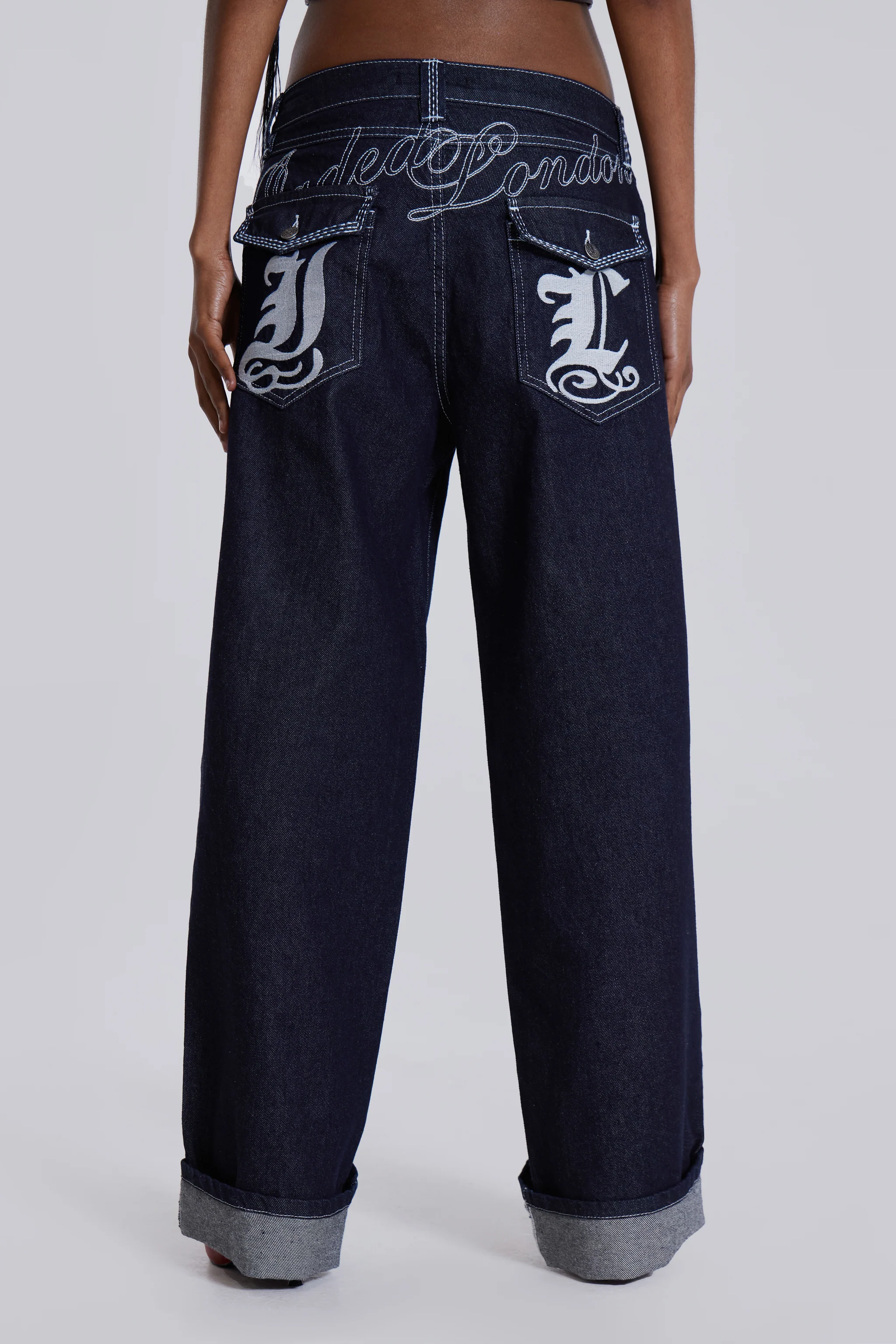 Sonic Embroidered Baggy Jeans - Image 11