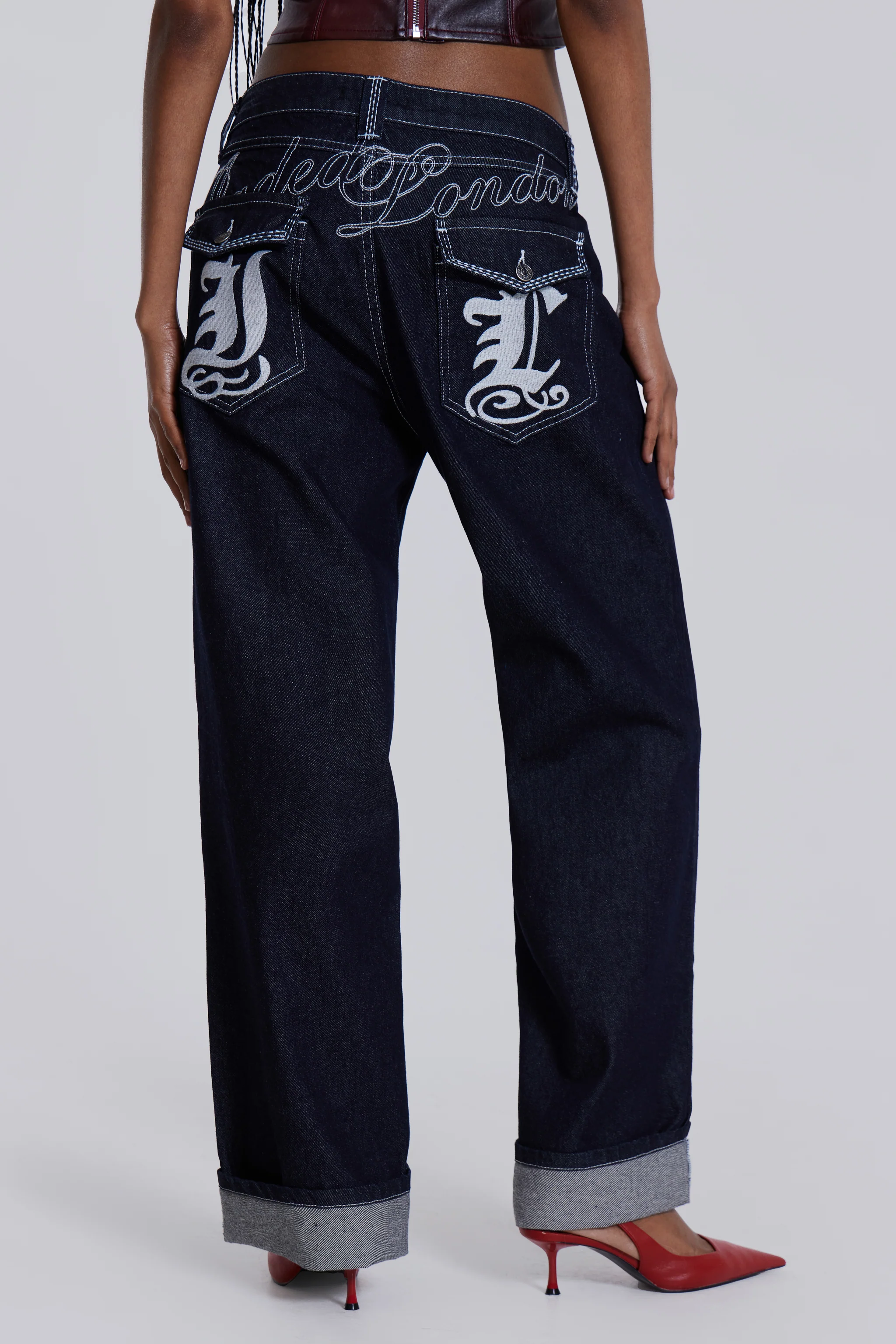 Sonic Embroidered Baggy Jeans - Image 12