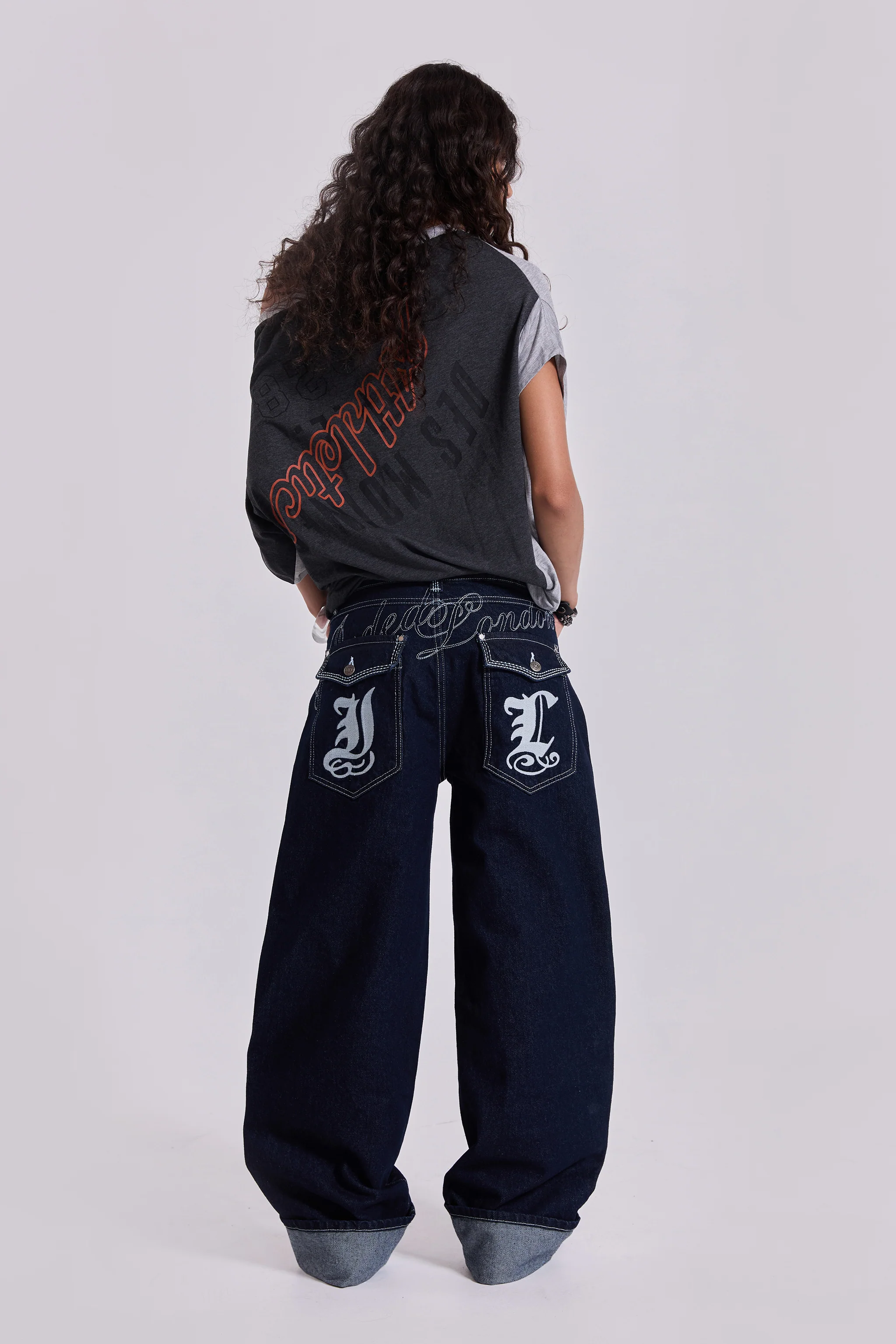 Sonic Embroidered Baggy Jeans - Image 20