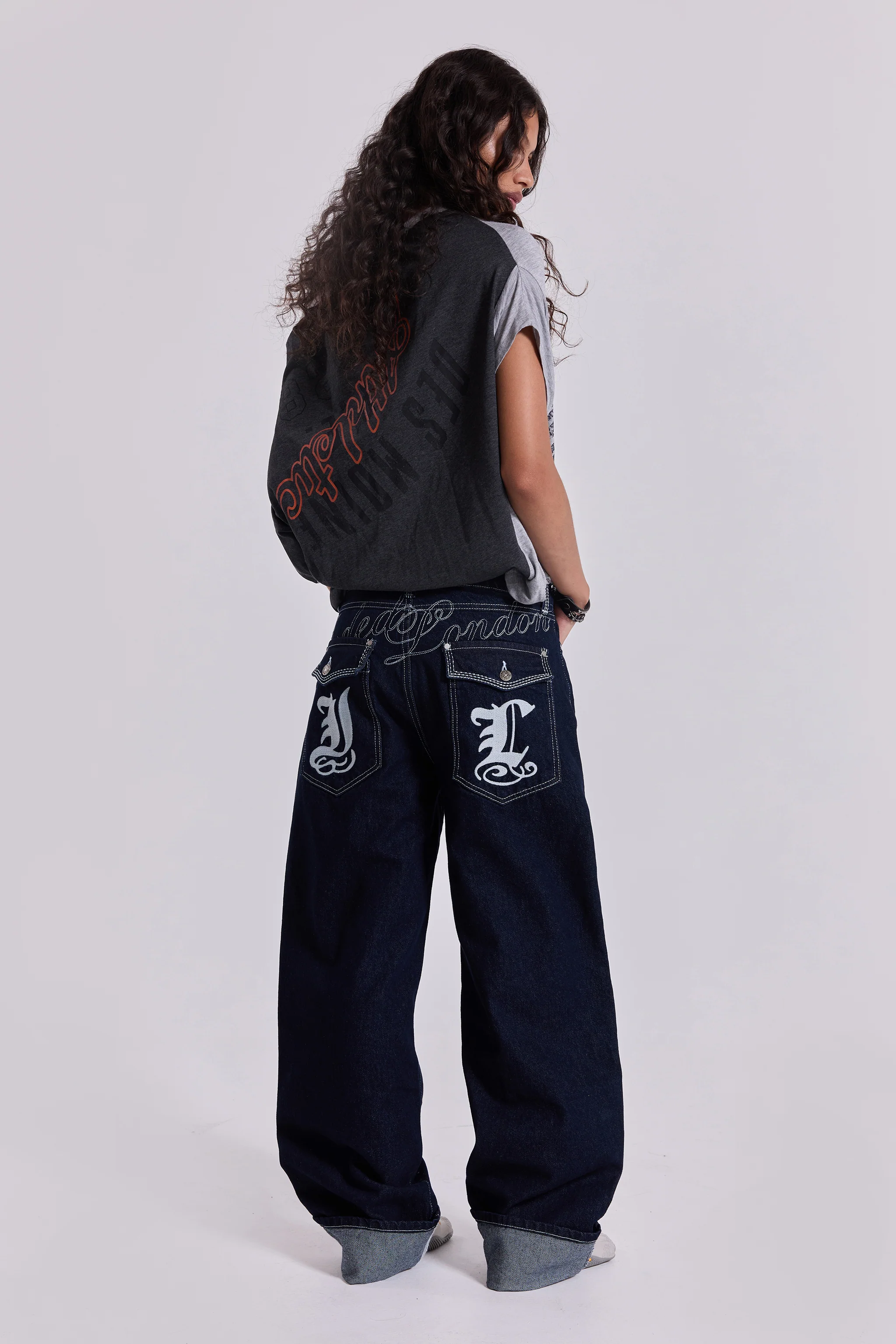 Sonic Embroidered Baggy Jeans - Image 21