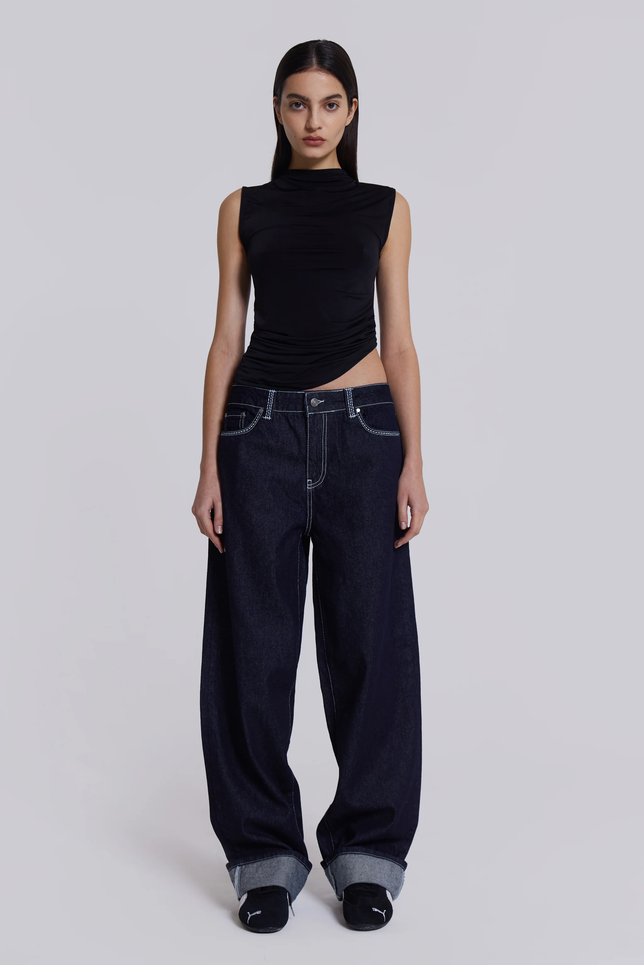 Sonic Embroidered Baggy Jeans - Image 3