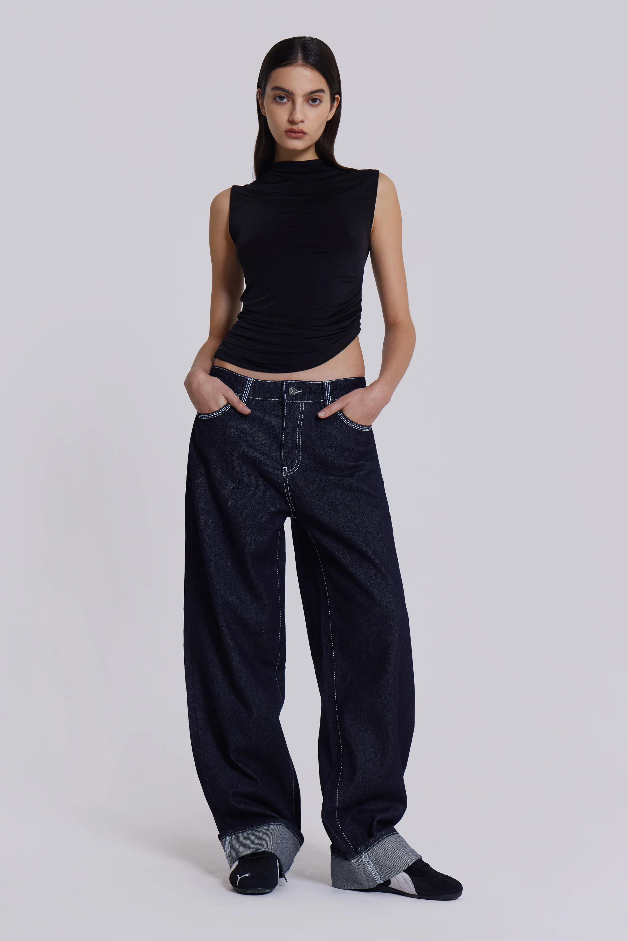 Sonic Embroidered Baggy Jeans - Image 4