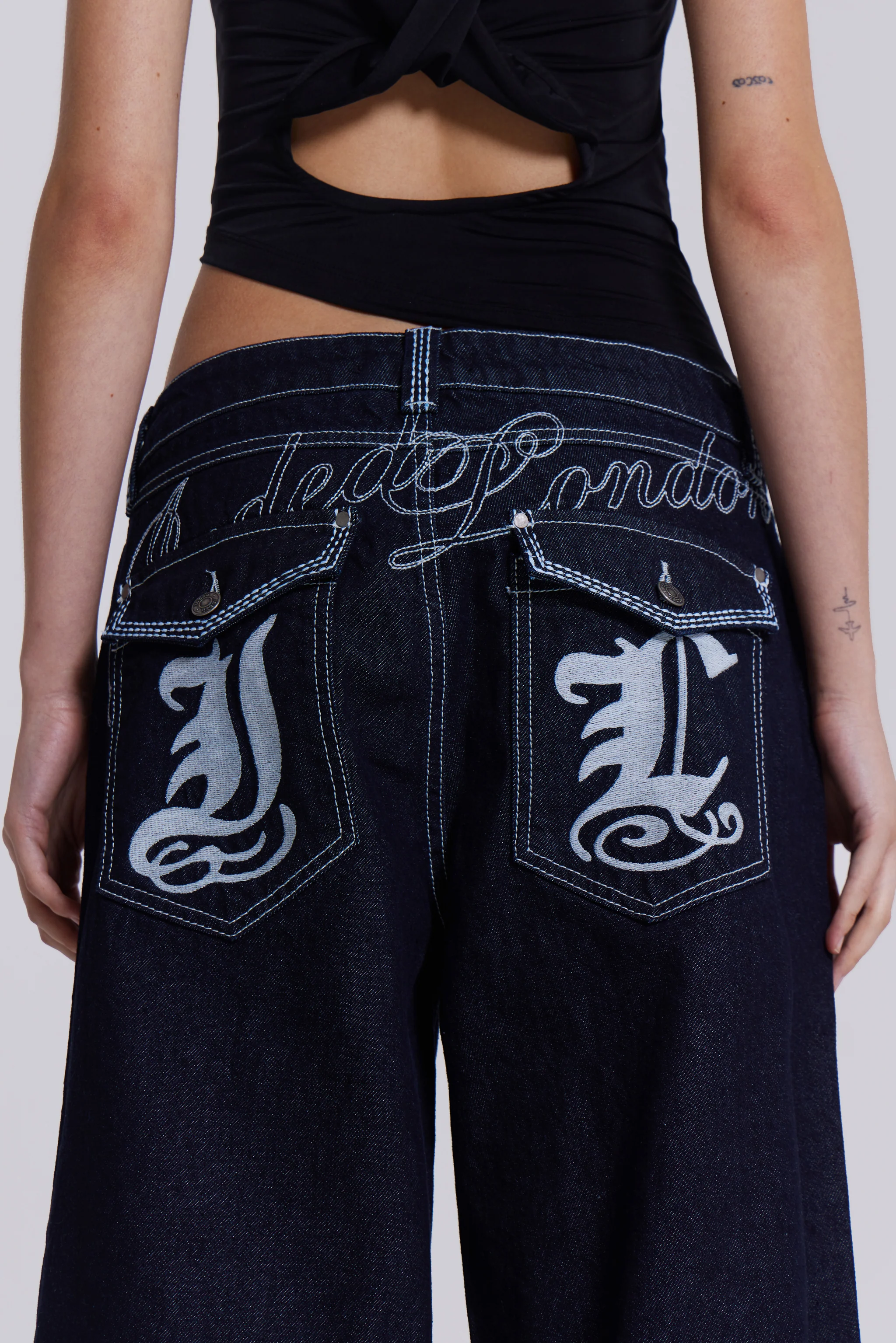 Sonic Embroidered Baggy Jeans - Image 6