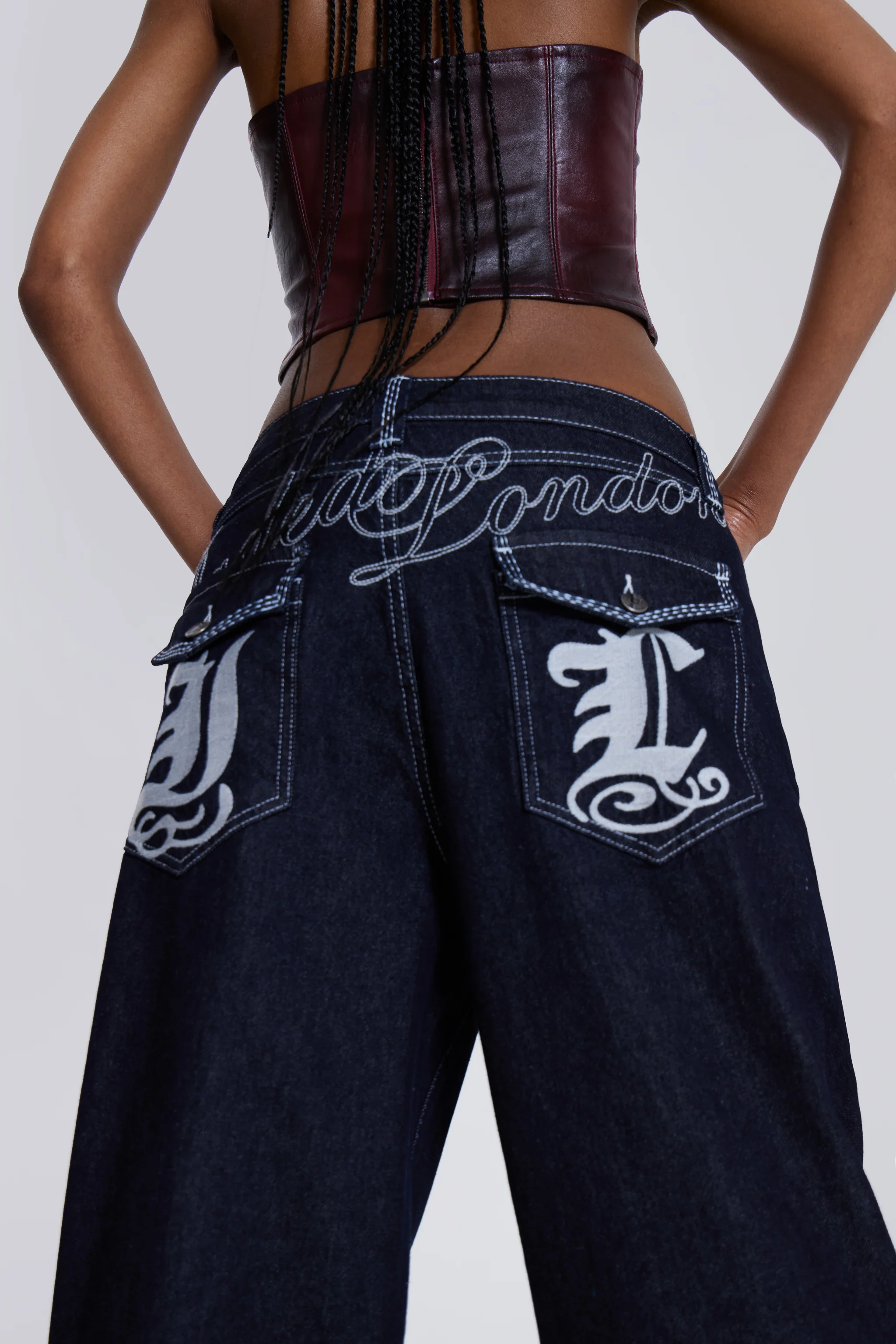 Sonic Embroidered Baggy Jeans - Image 7