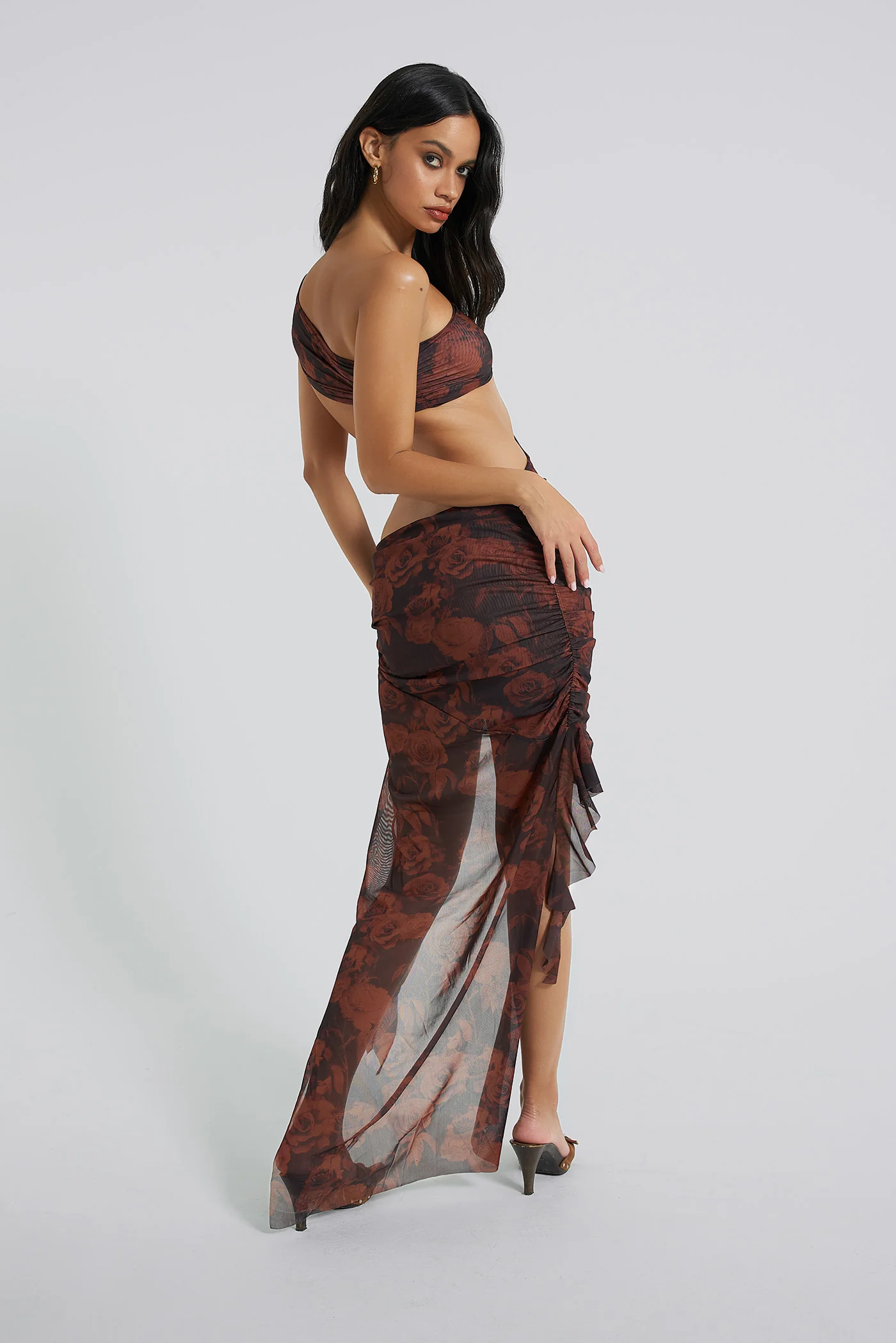 Athena One Shoulder Draped Maxi Dress - Image 5