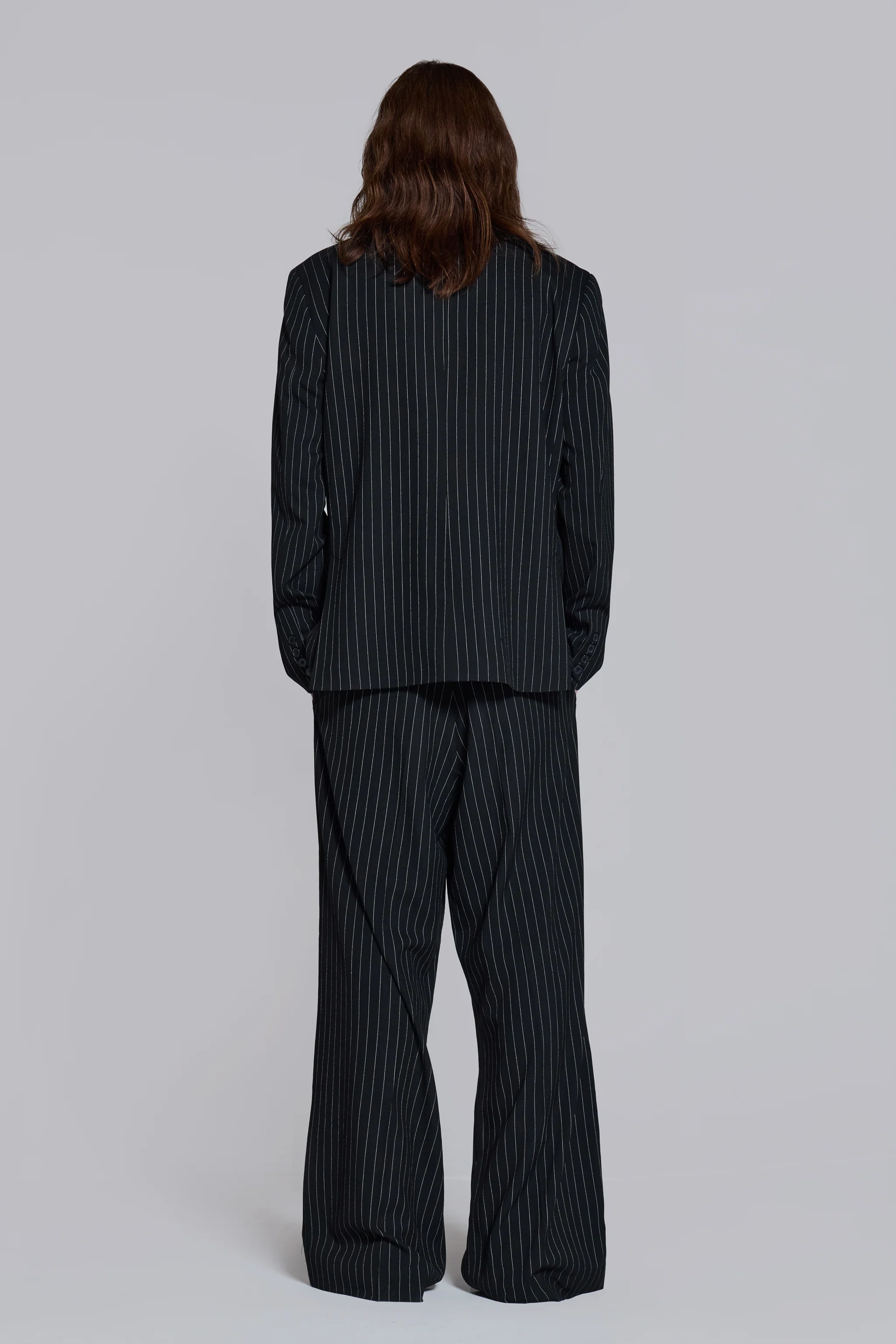 Goliath Pinstripe Double Breasted Boxy Blazer - Image 5