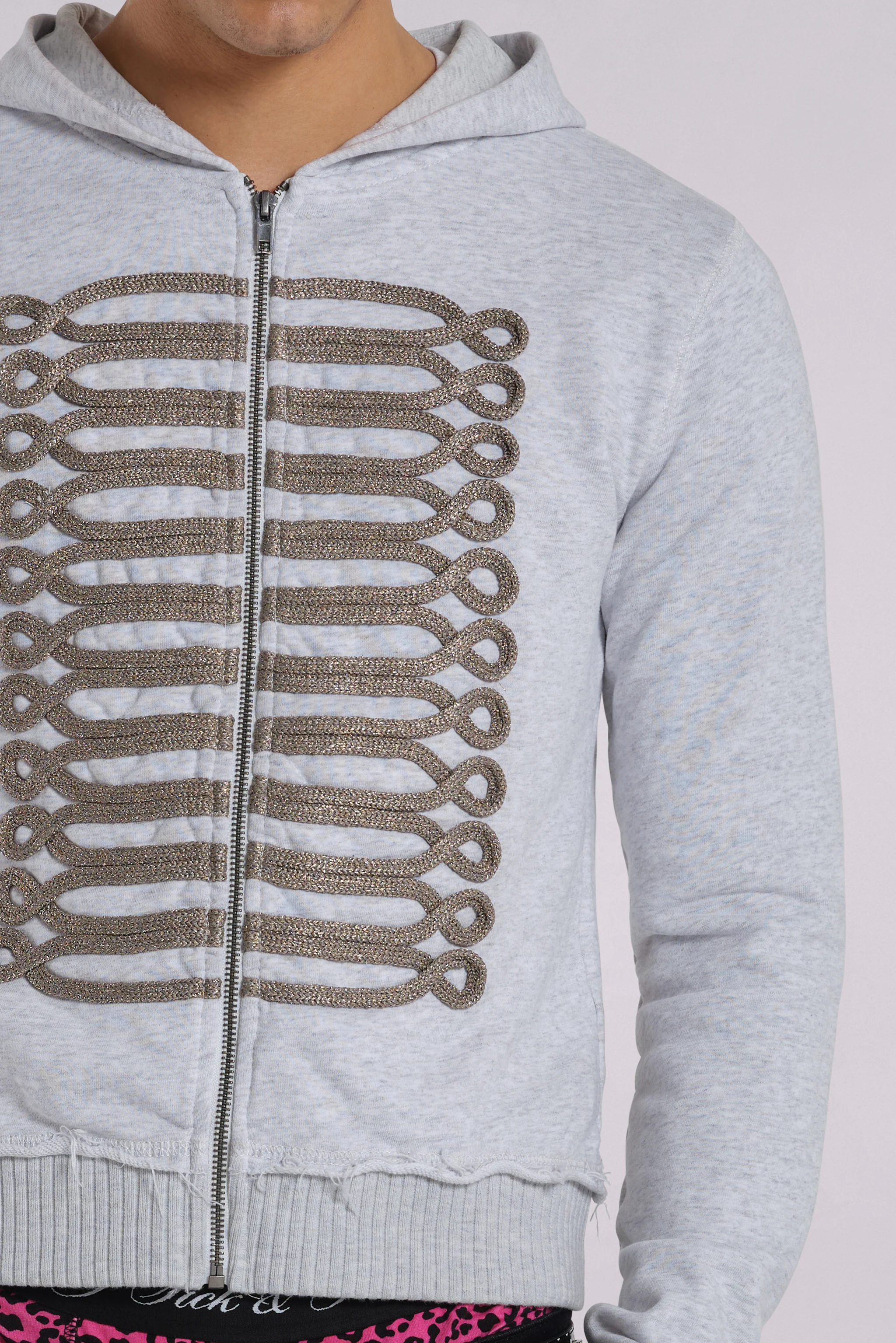 Grey Marl Military Monster Hoodie - Image 10