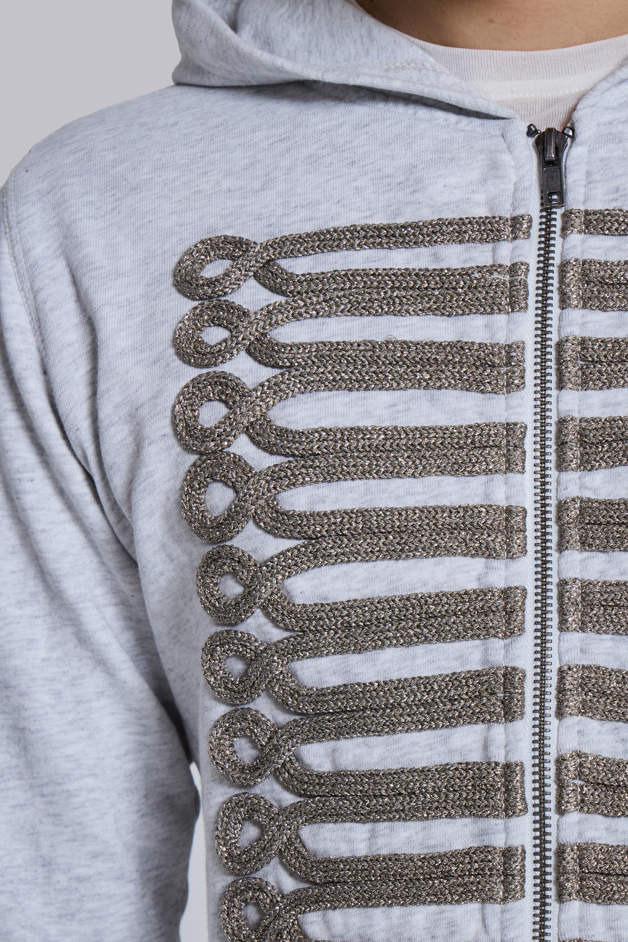 Grey Marl Military Monster Hoodie - Image 4