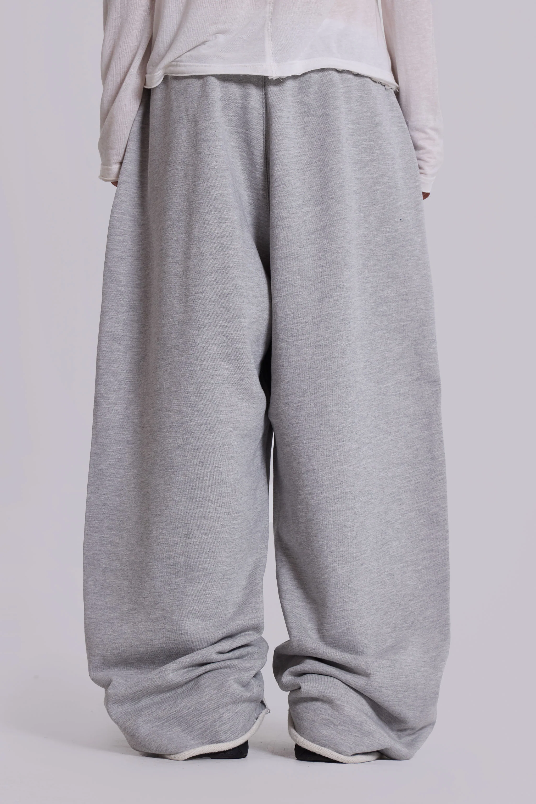 Grey Marl Baggy Monster Joggers - Image 4