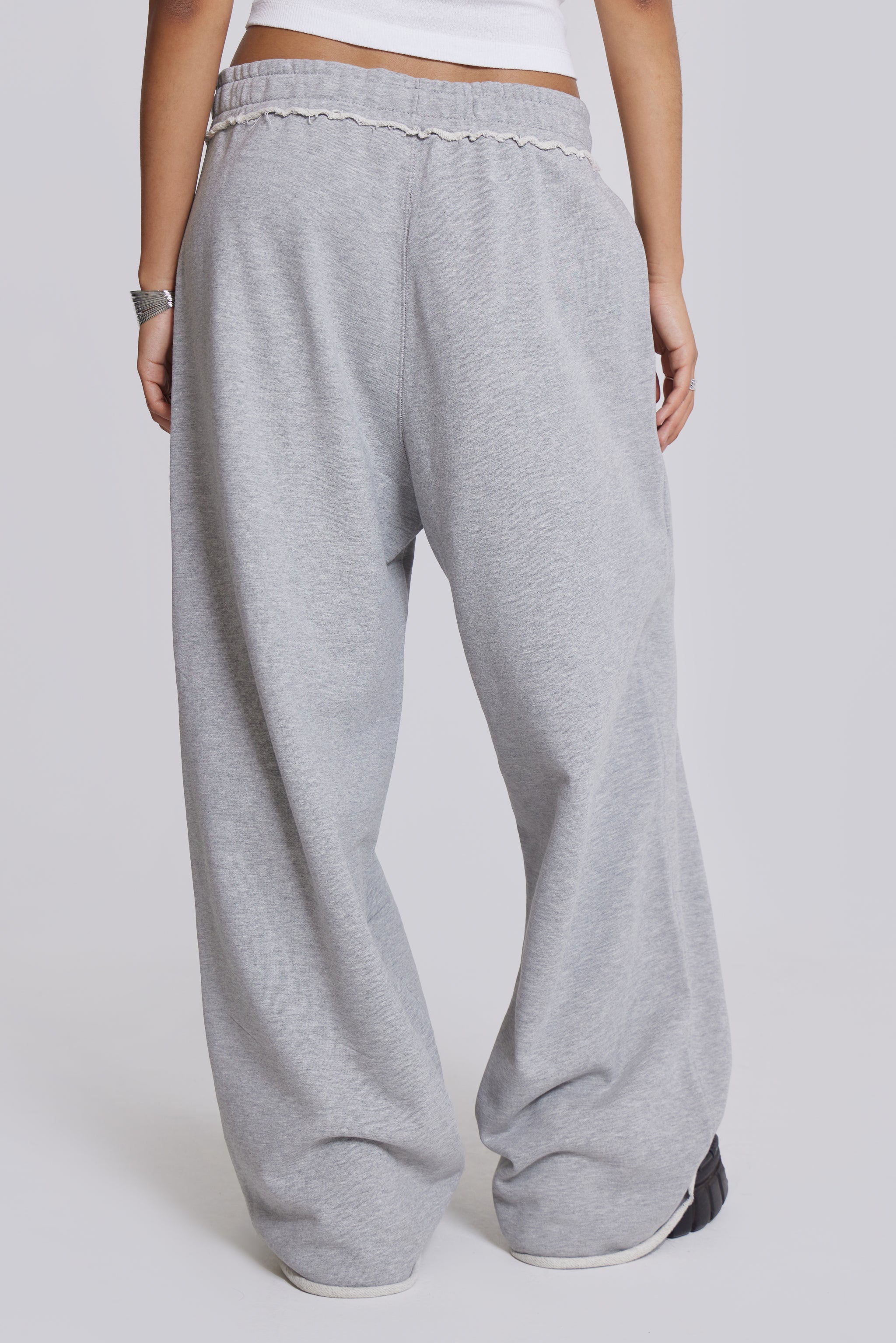 Grey Marl Baggy Monster Joggers - Image 3